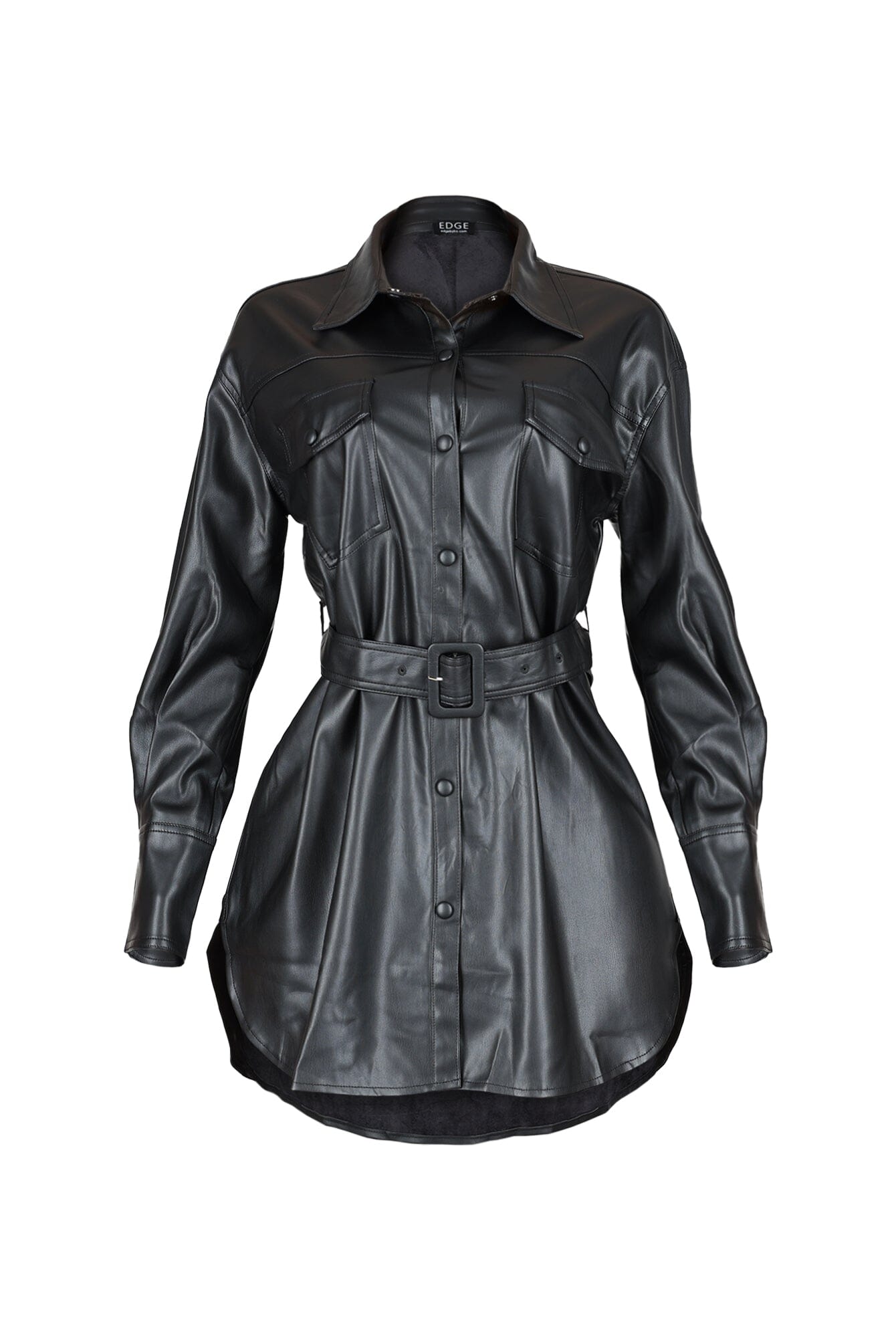 Zephyra PU Shirts Dress