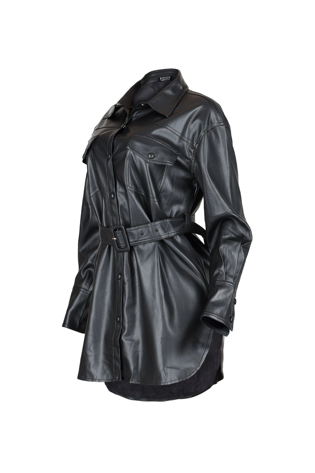 Zephyra PU Shirts Dress