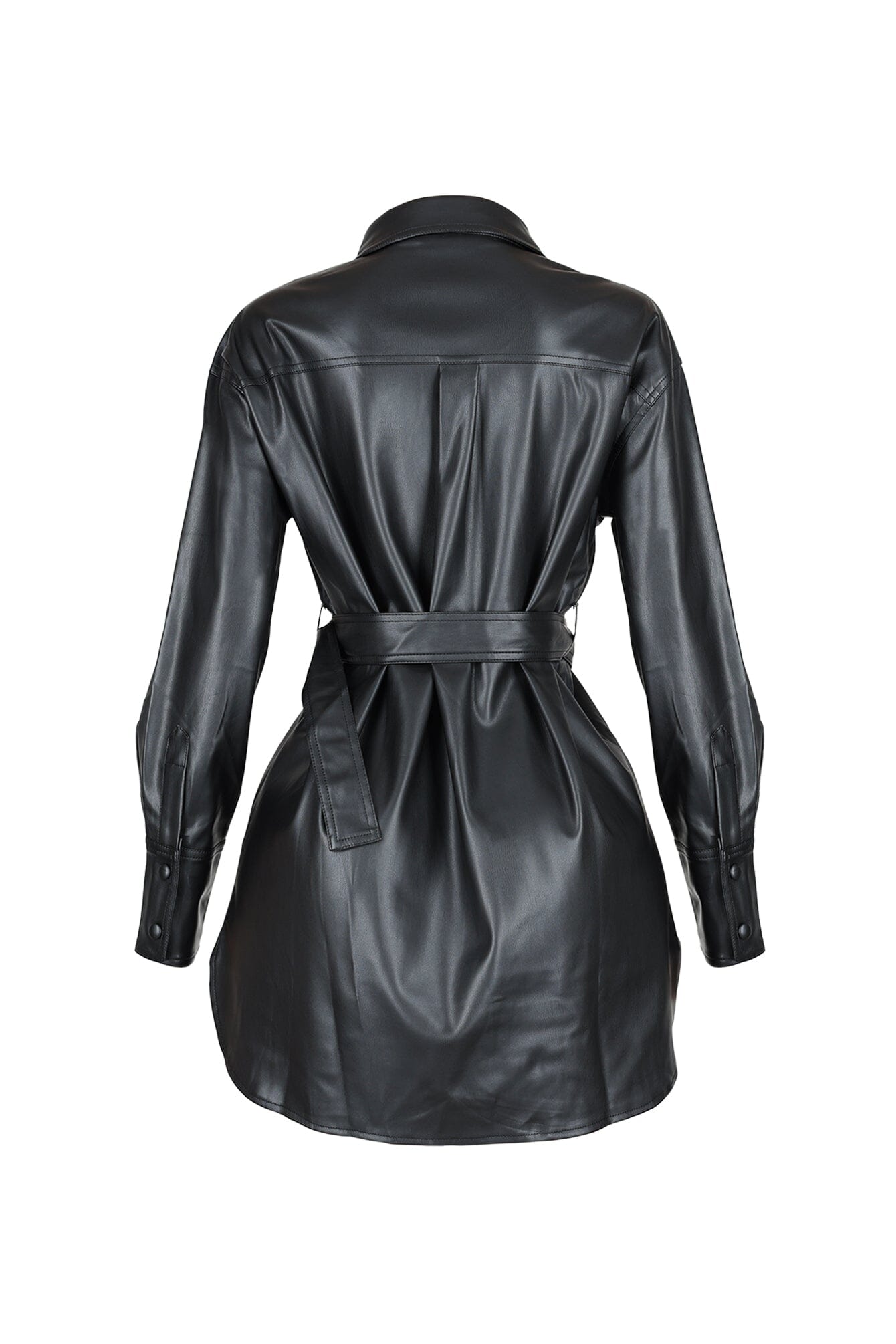 Zephyra PU Shirts Dress