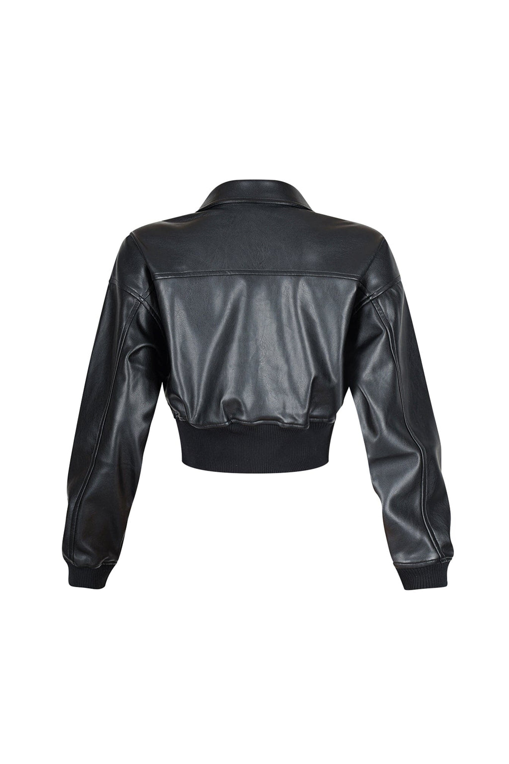 Midnight Rider PU Bomber Jacket