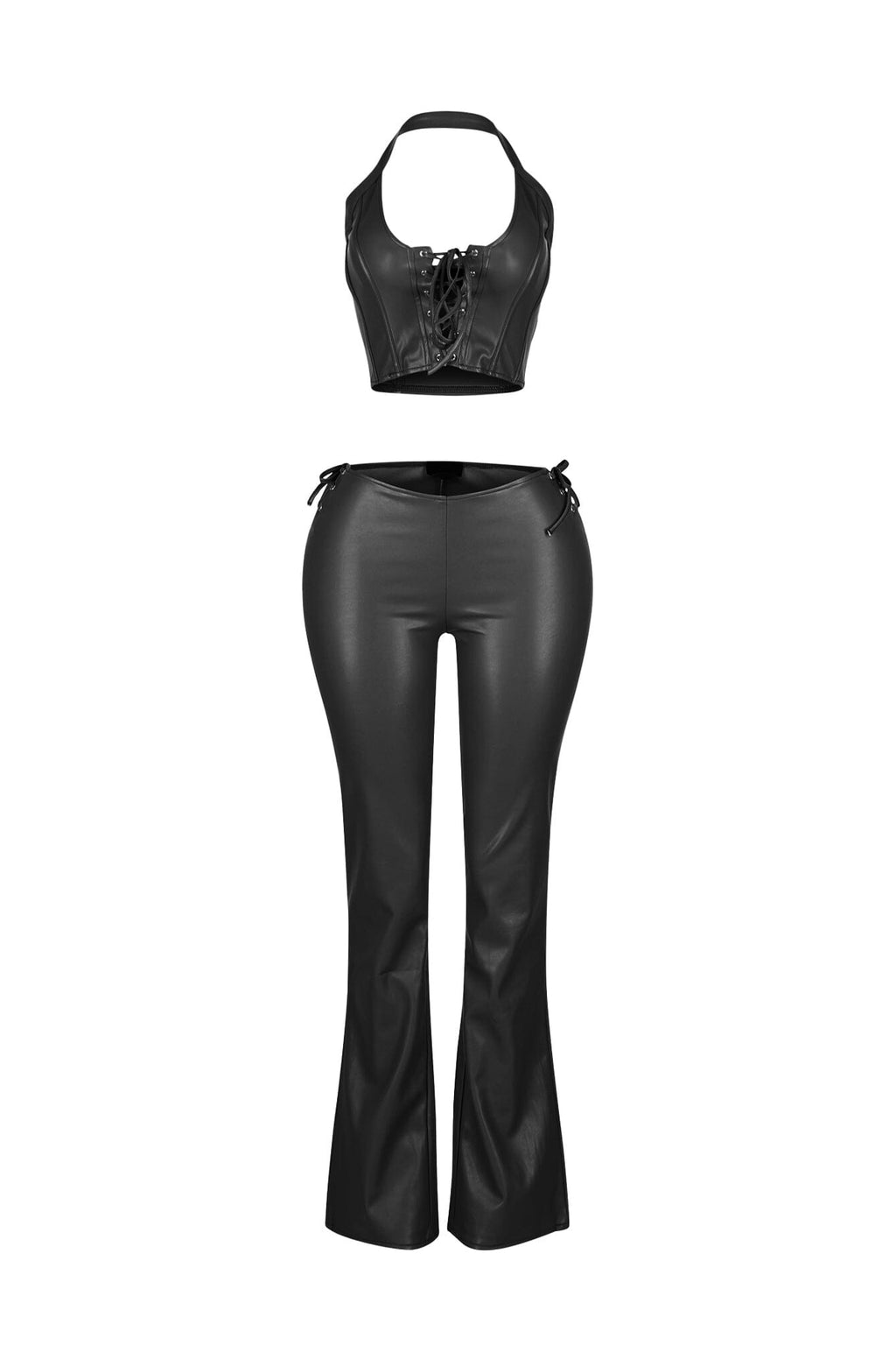Vegas Vice PU Halter Top & Pants SET