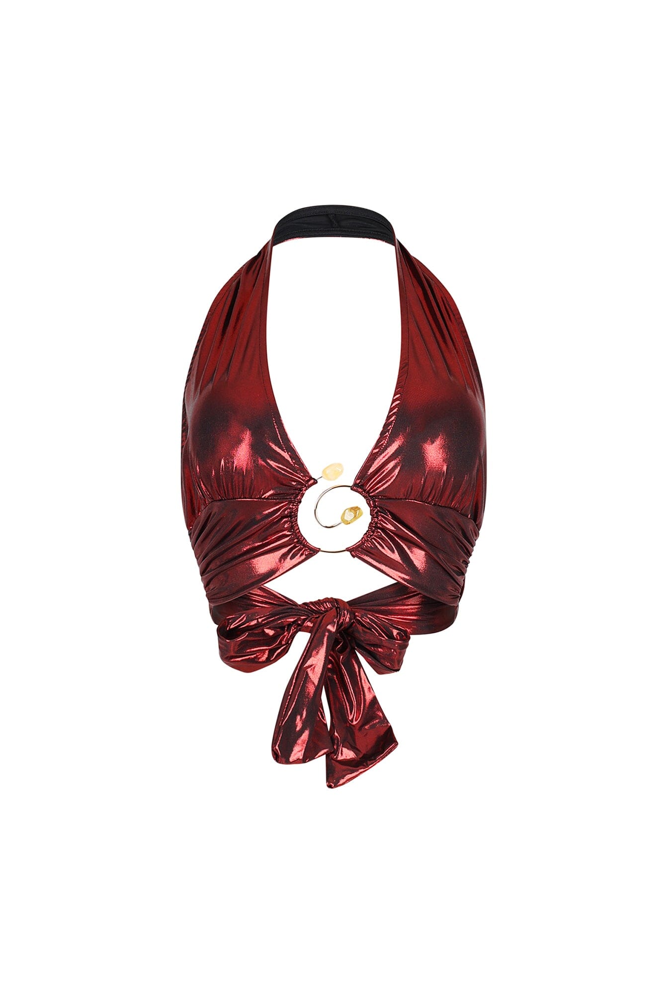 Lustrous Glow Halter Metallic Top