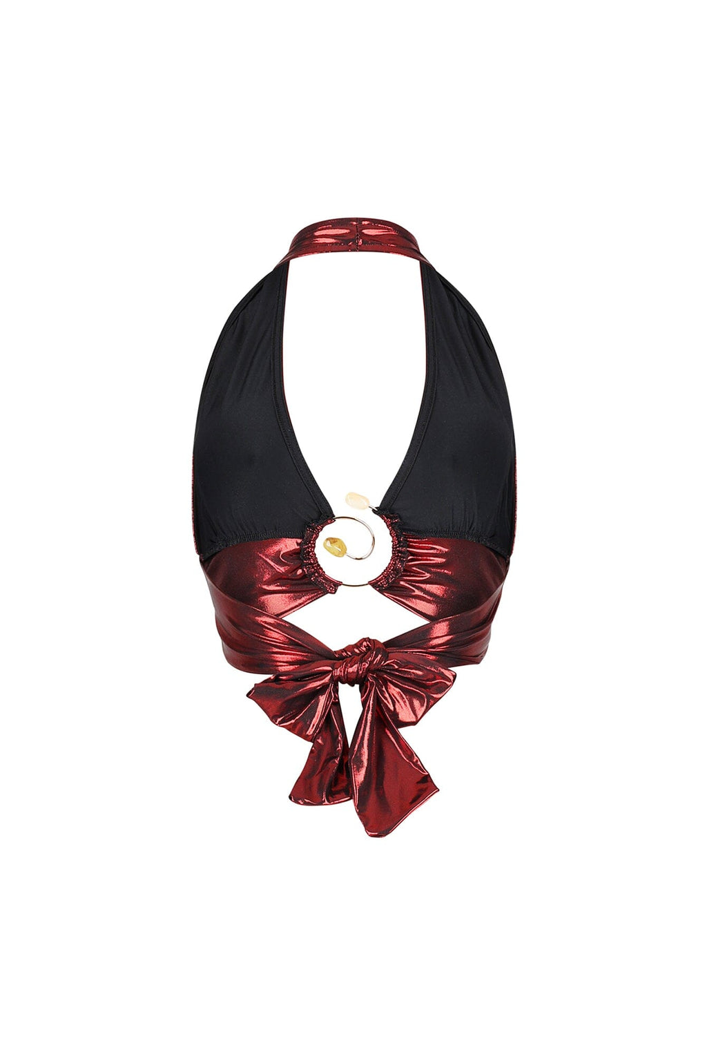 Lustrous Glow Halter Metallic Top