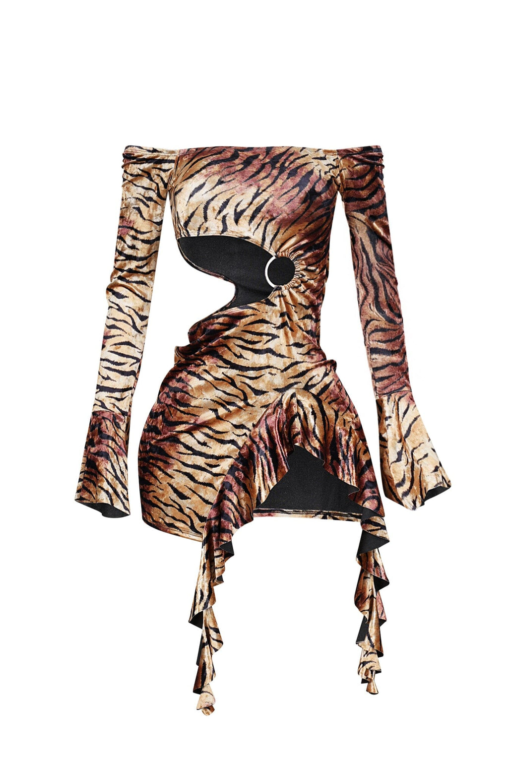 Velvet Roar Off Shoulder Dress