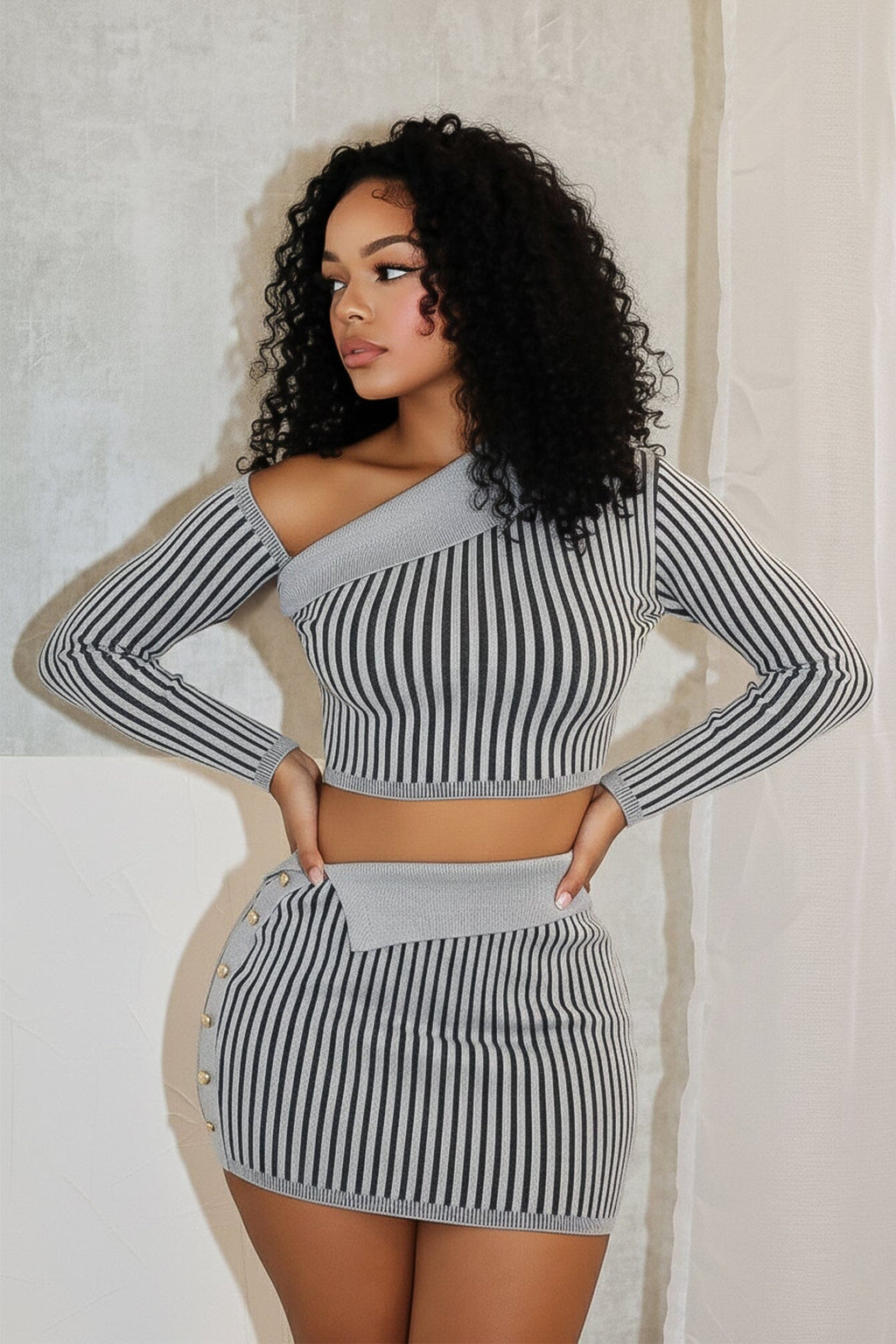 Romanticizing Fall Knit Top & Skirt SET