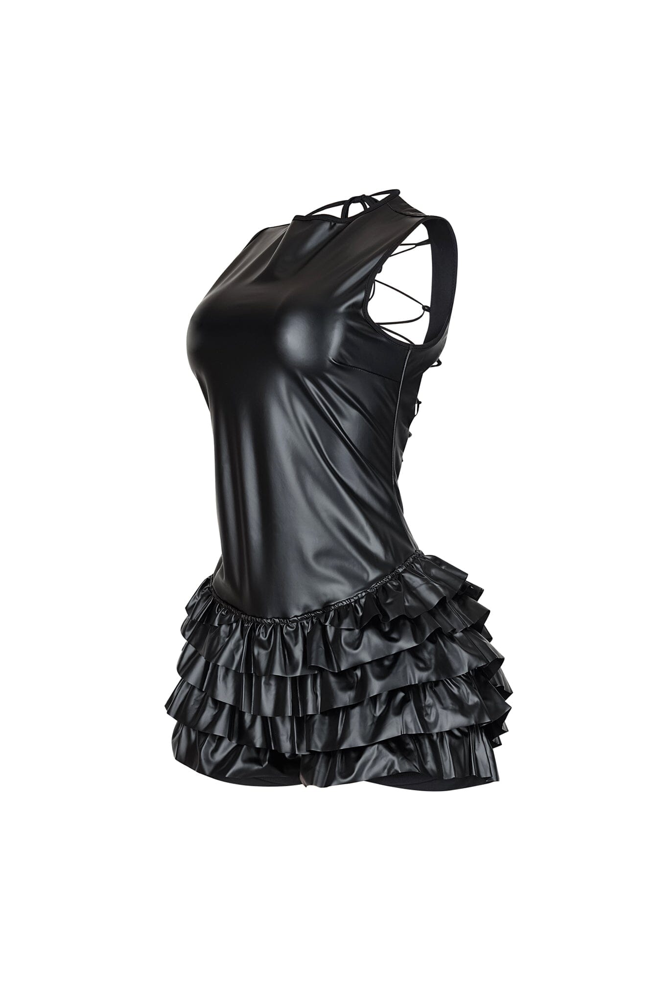 Somma Faux Leather PU Micro Dress