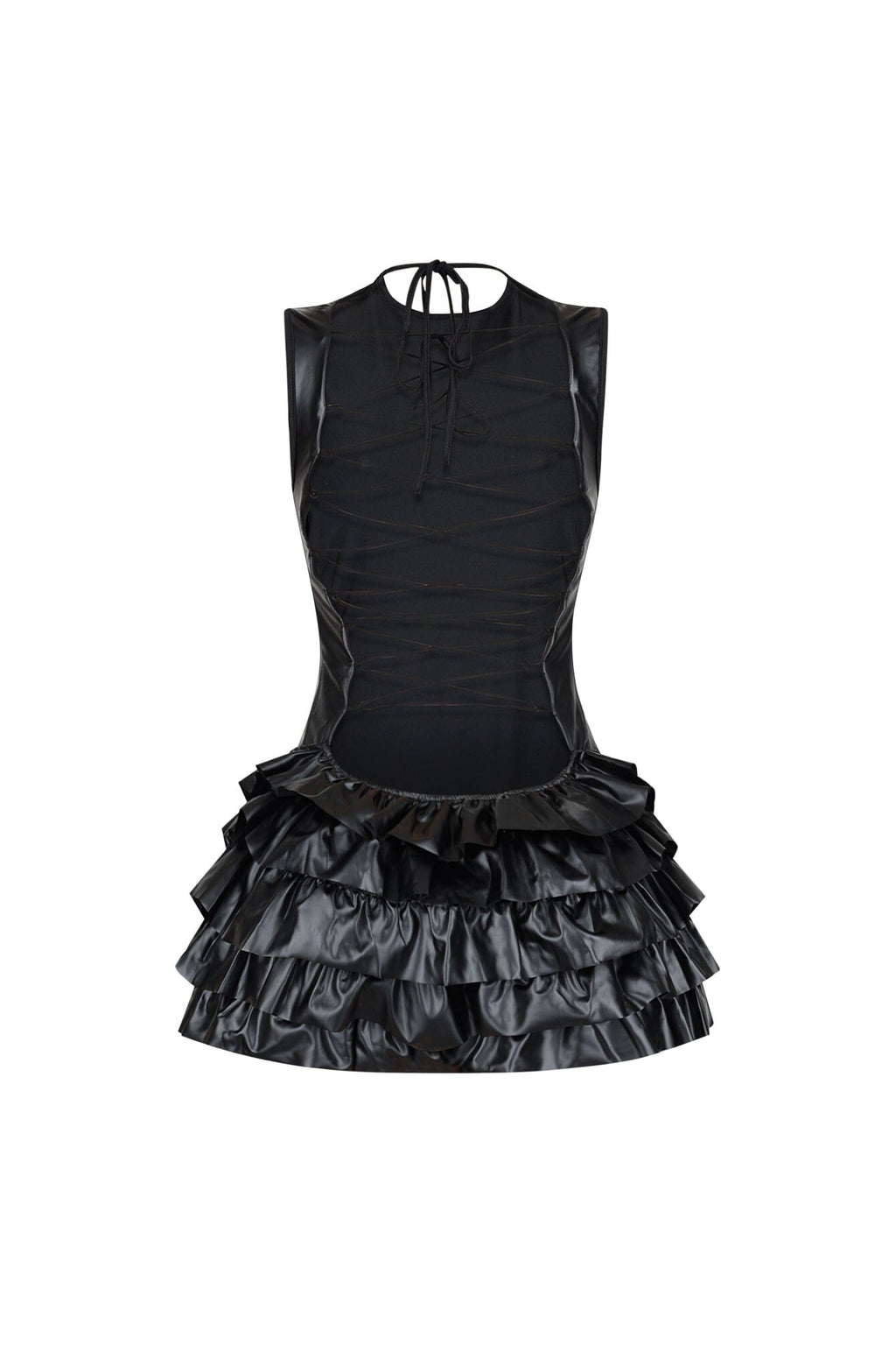 Somma Faux Leather PU Micro Dress