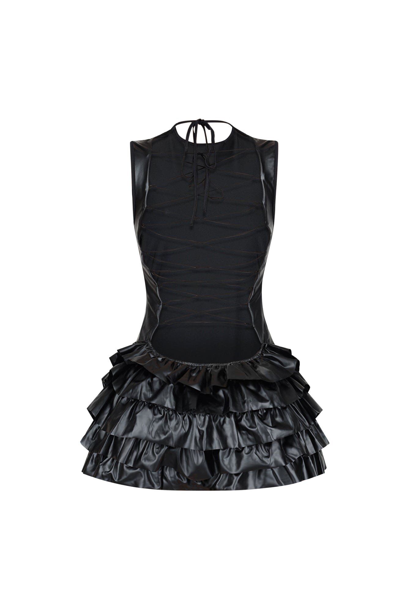 Somma Faux Leather PU Micro Dress