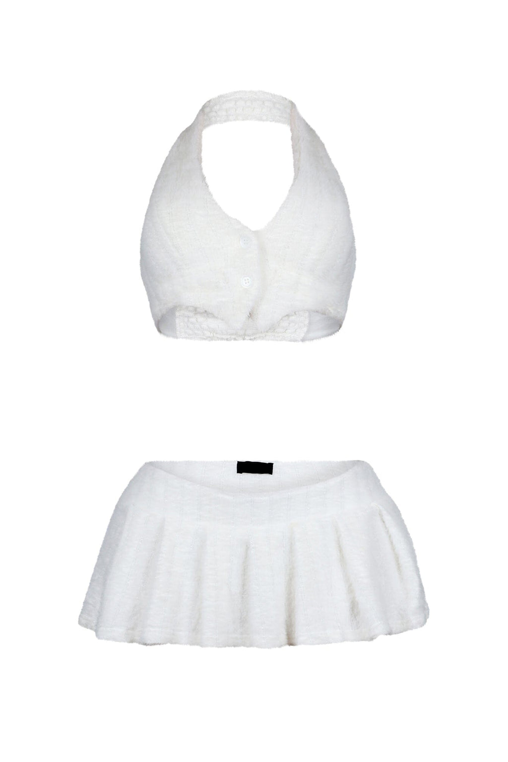 Twinkle You On Fuzzy Glitter Top & Skirt SET