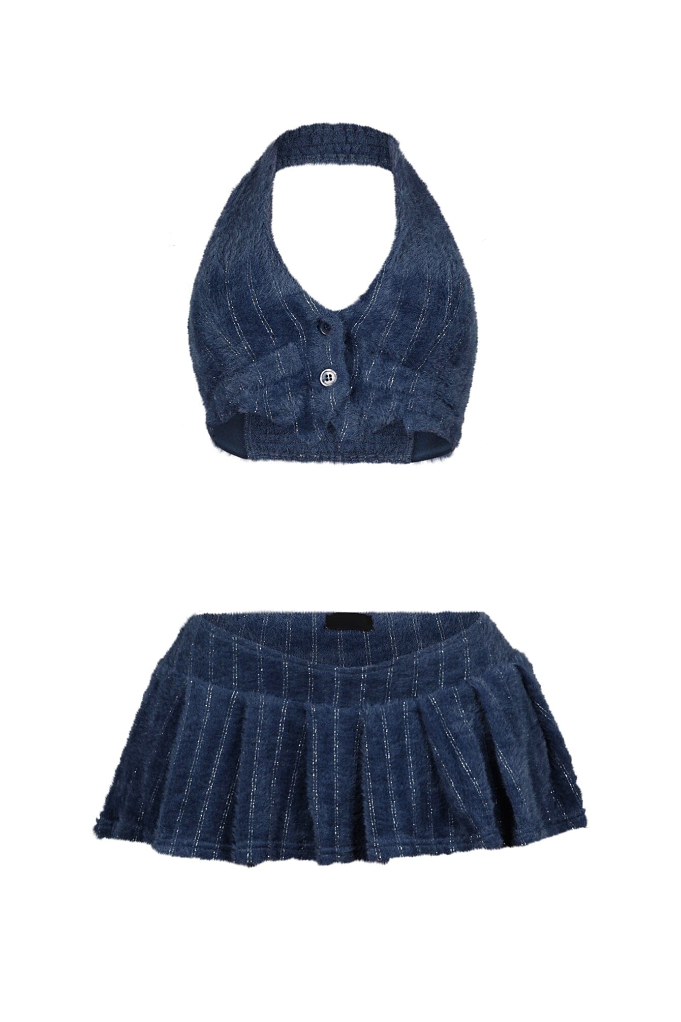 Twinkle You On Fuzzy Glitter Top & Skirt SET