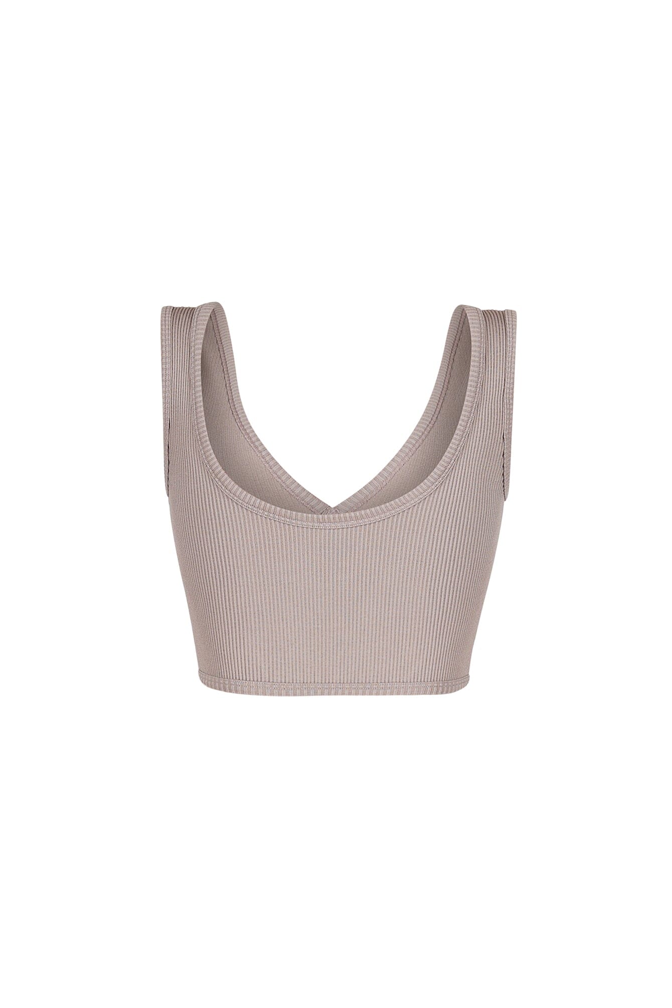 Journee Deep V Ribbed Crop Top