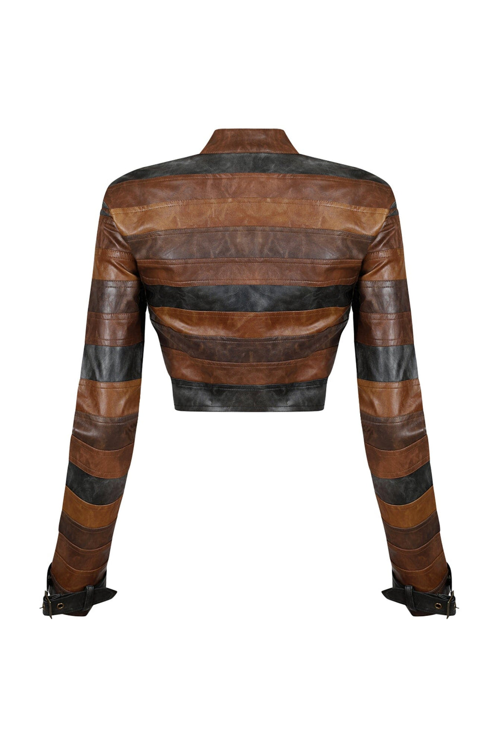 Savanna PU Color Block Jacket