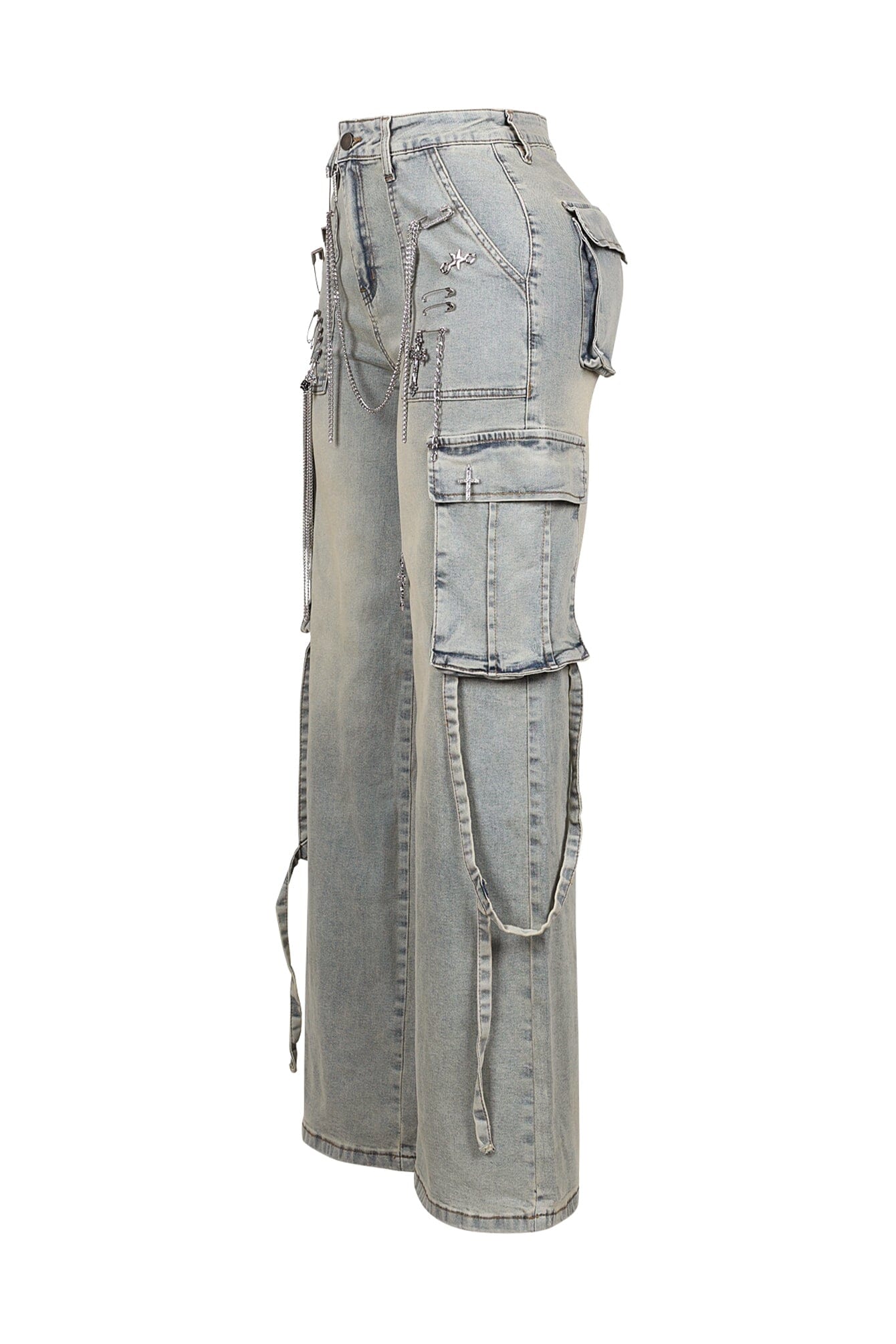 Kylan Metal Trim Baggy Jeans