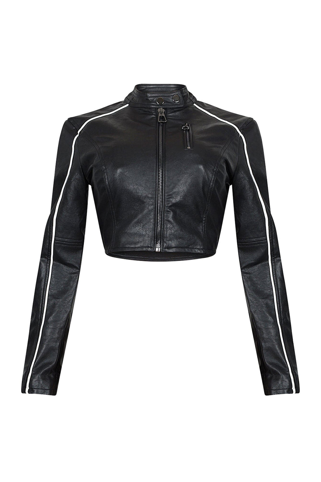 Fall For You PU Crop Jacket