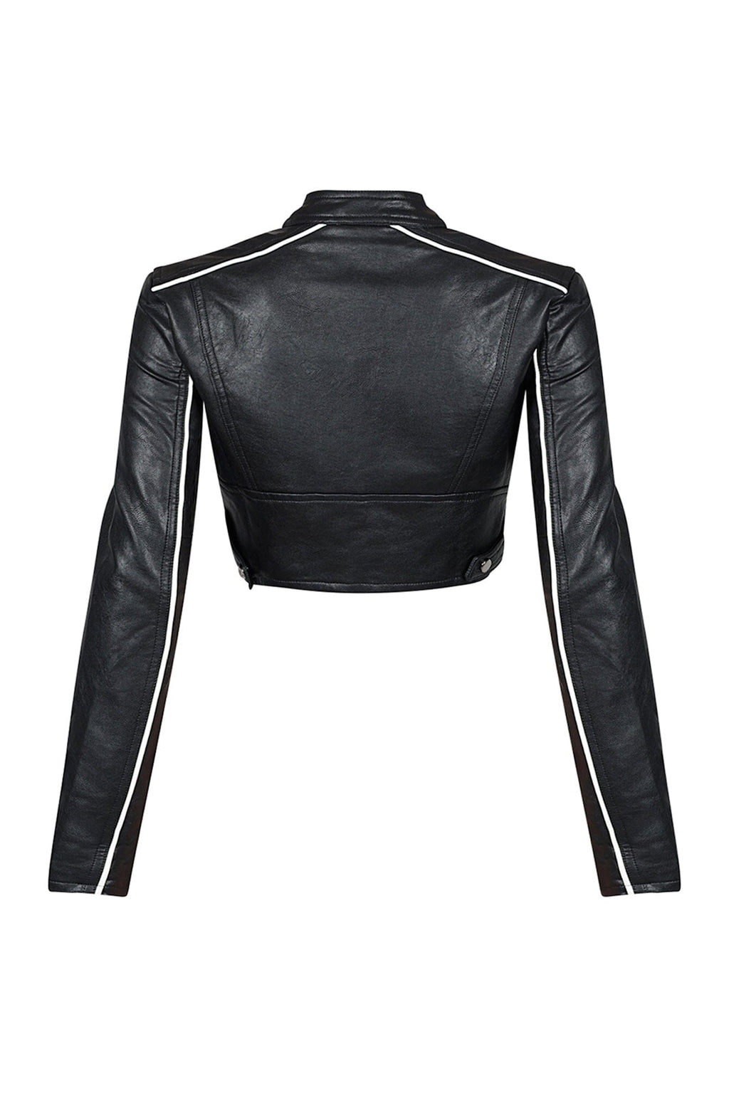 Fall For You PU Crop Jacket