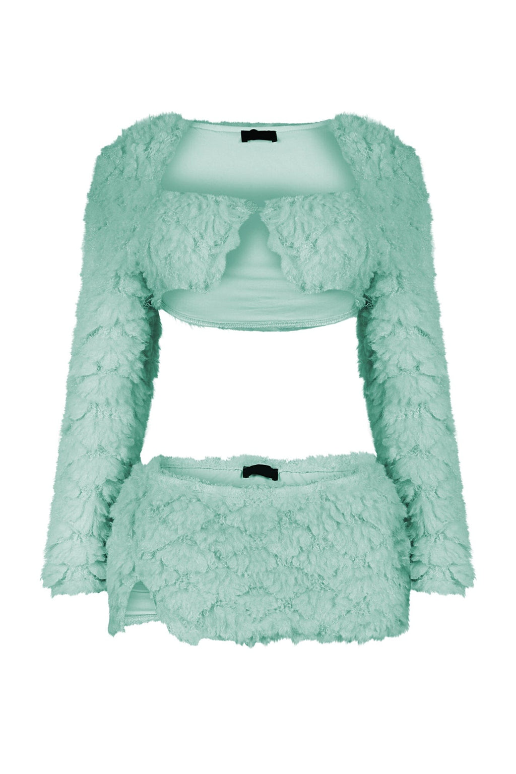 Anabella Faux Fur Cardigan & Skirt SET