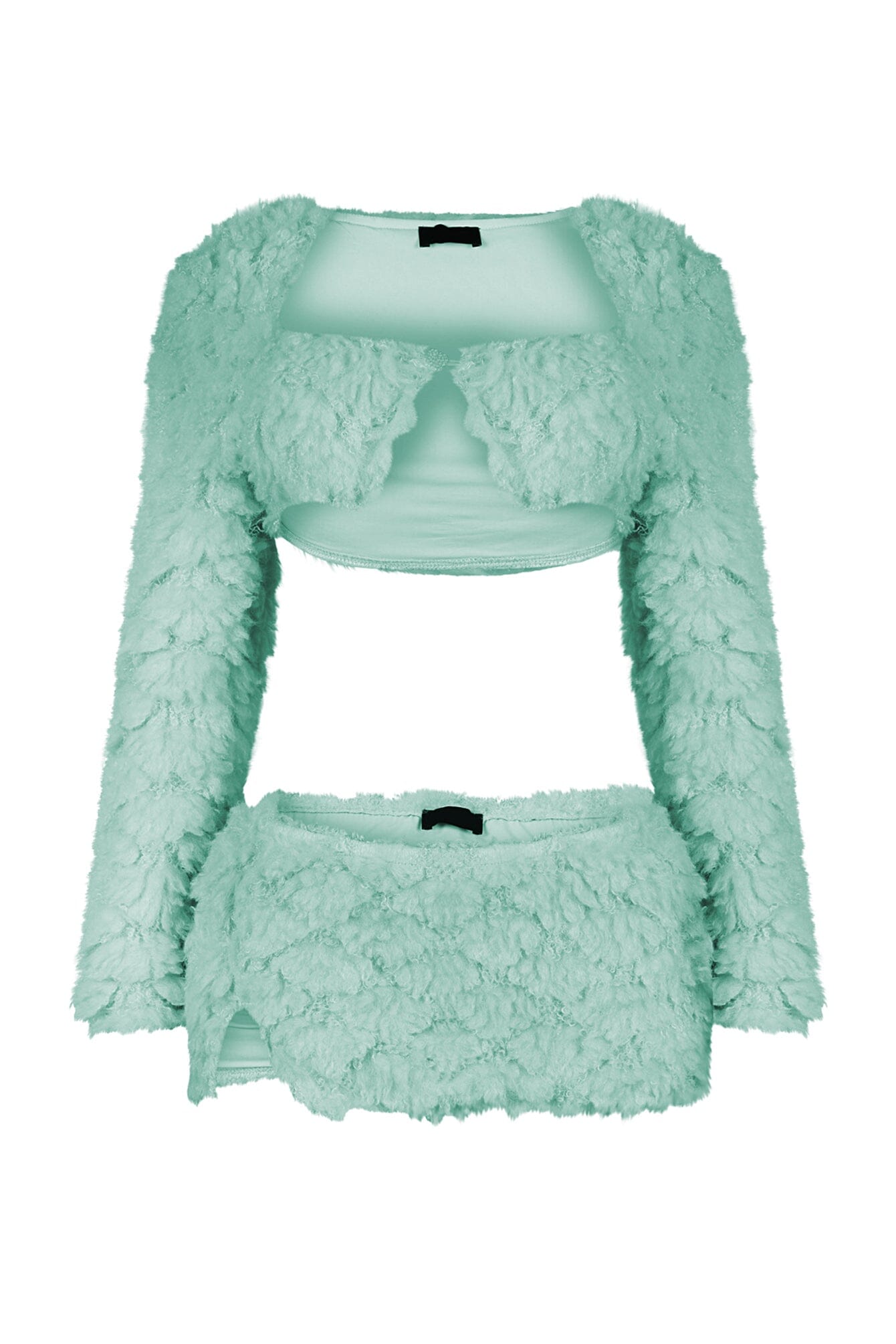 Anabella Faux Fur Cardigan & Skirt SET