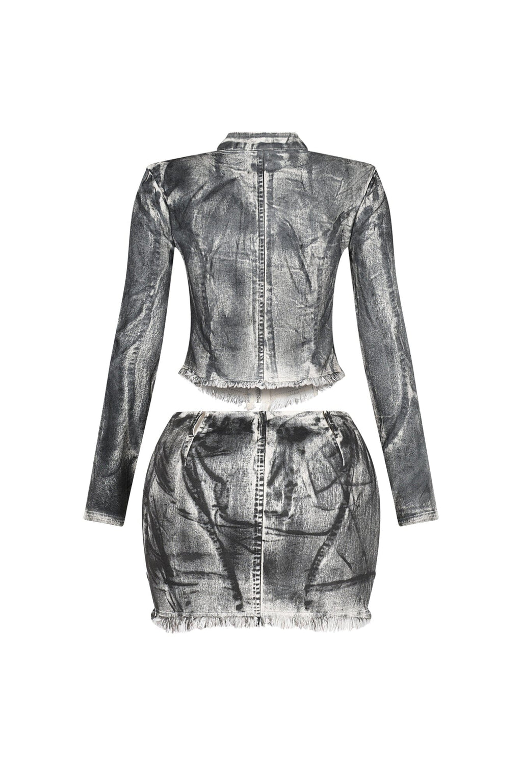 Urban Pop Air Brushed Zip Up Top & Skirt Set