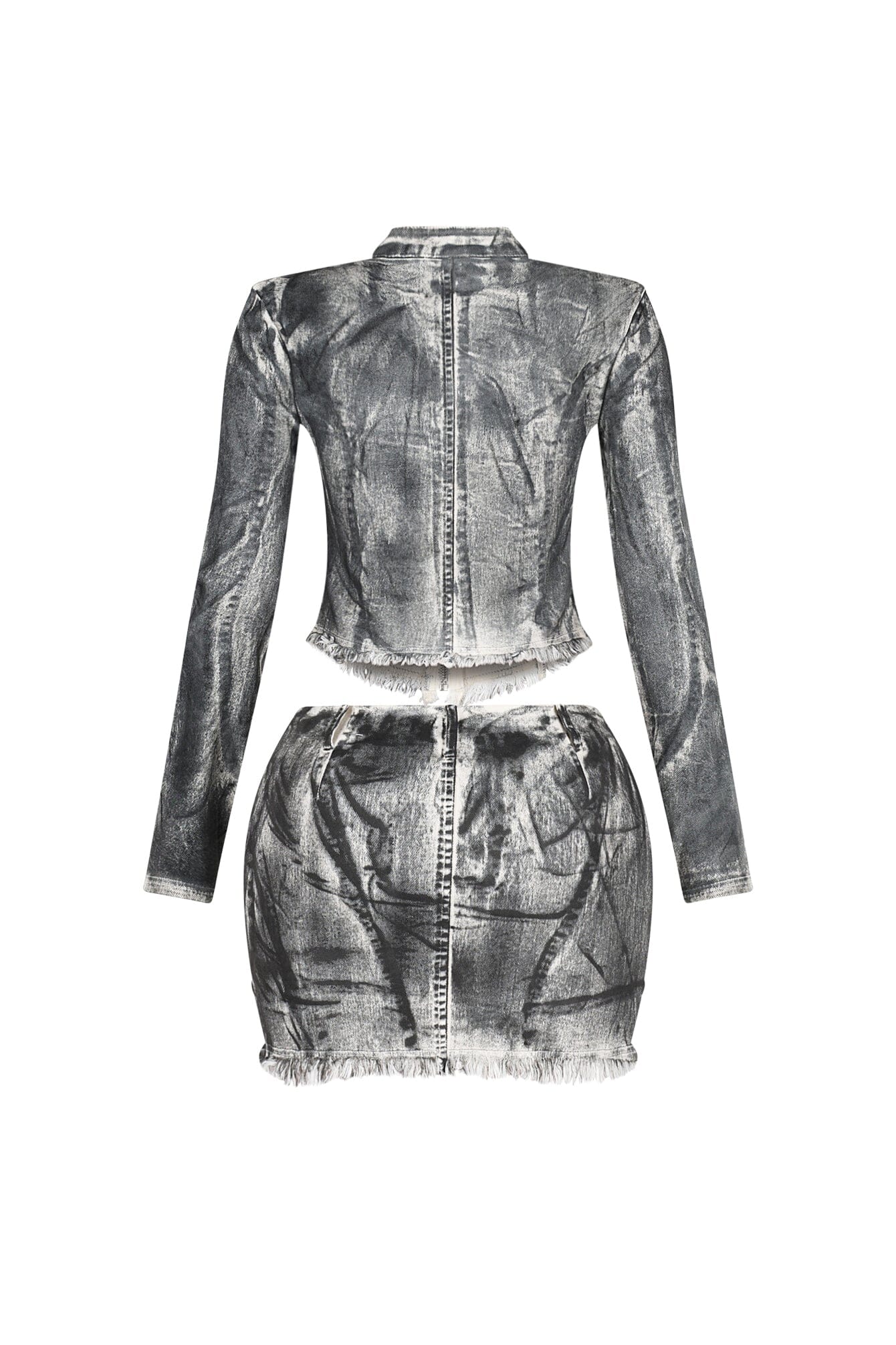 Urban Pop Air Brushed Zip Up Top & Skirt Set