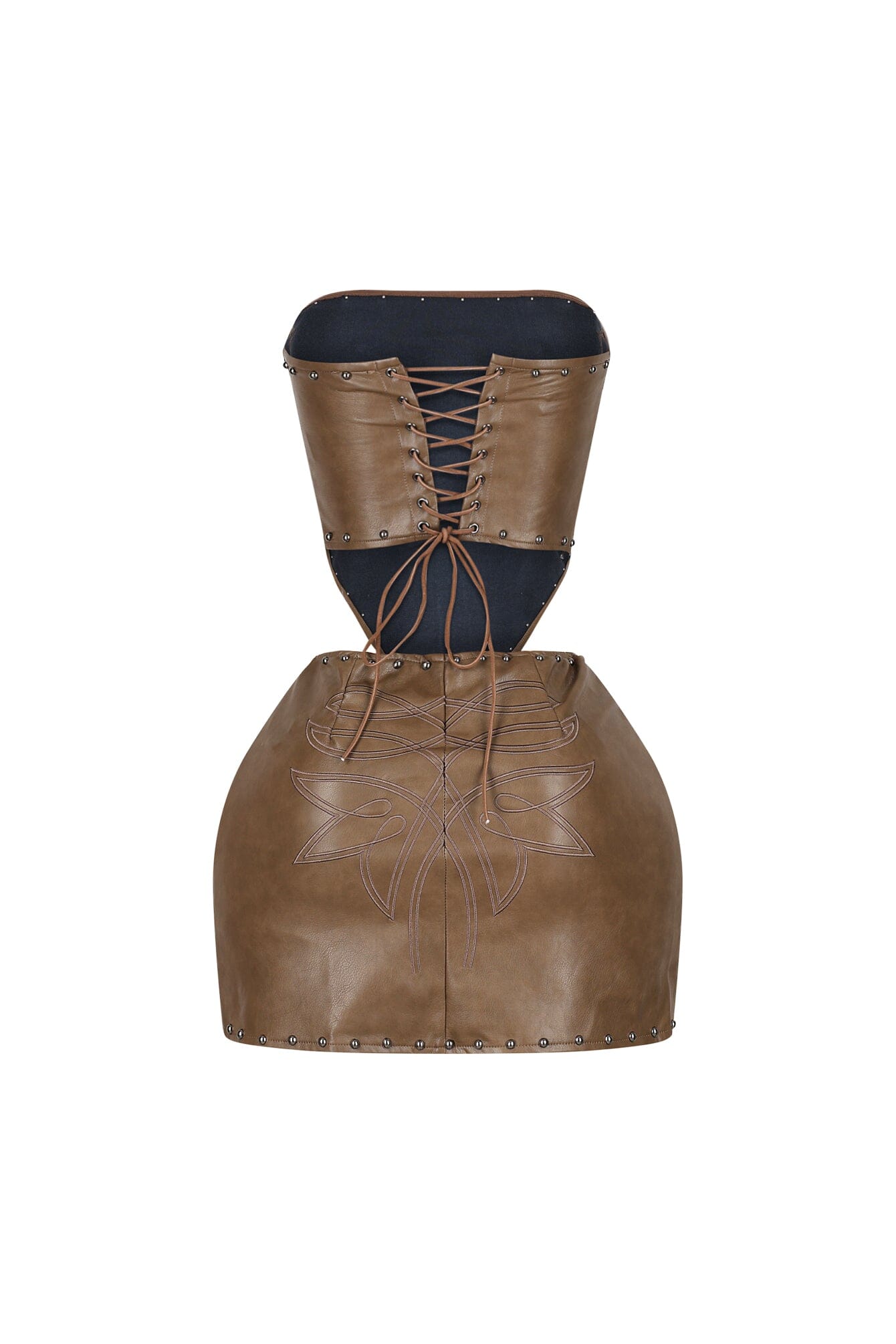 Rebel Heart Leather Top & Skirt SET
