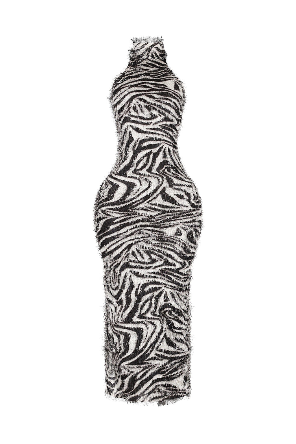 Frayed Grace Zebra Maxi Dress