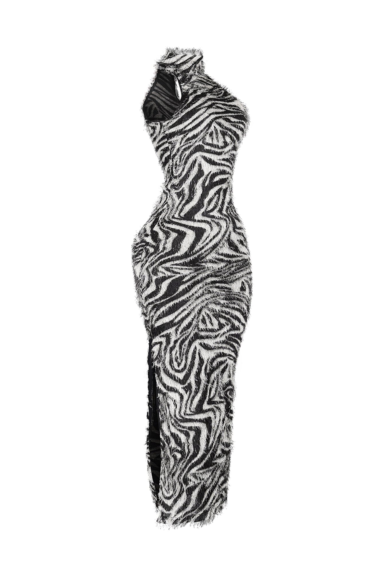 Frayed Grace Zebra Maxi Dress