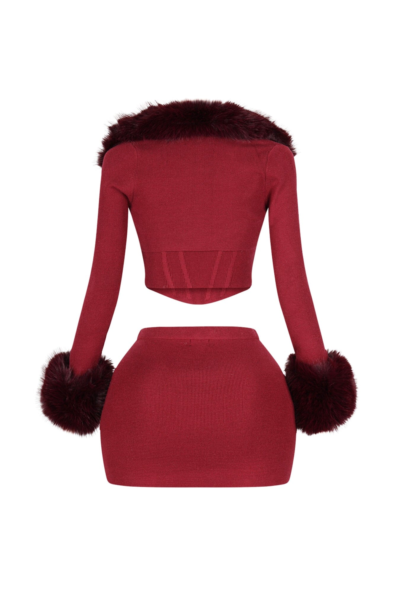 Dakota Fur Trim Knit 3 Piece SET