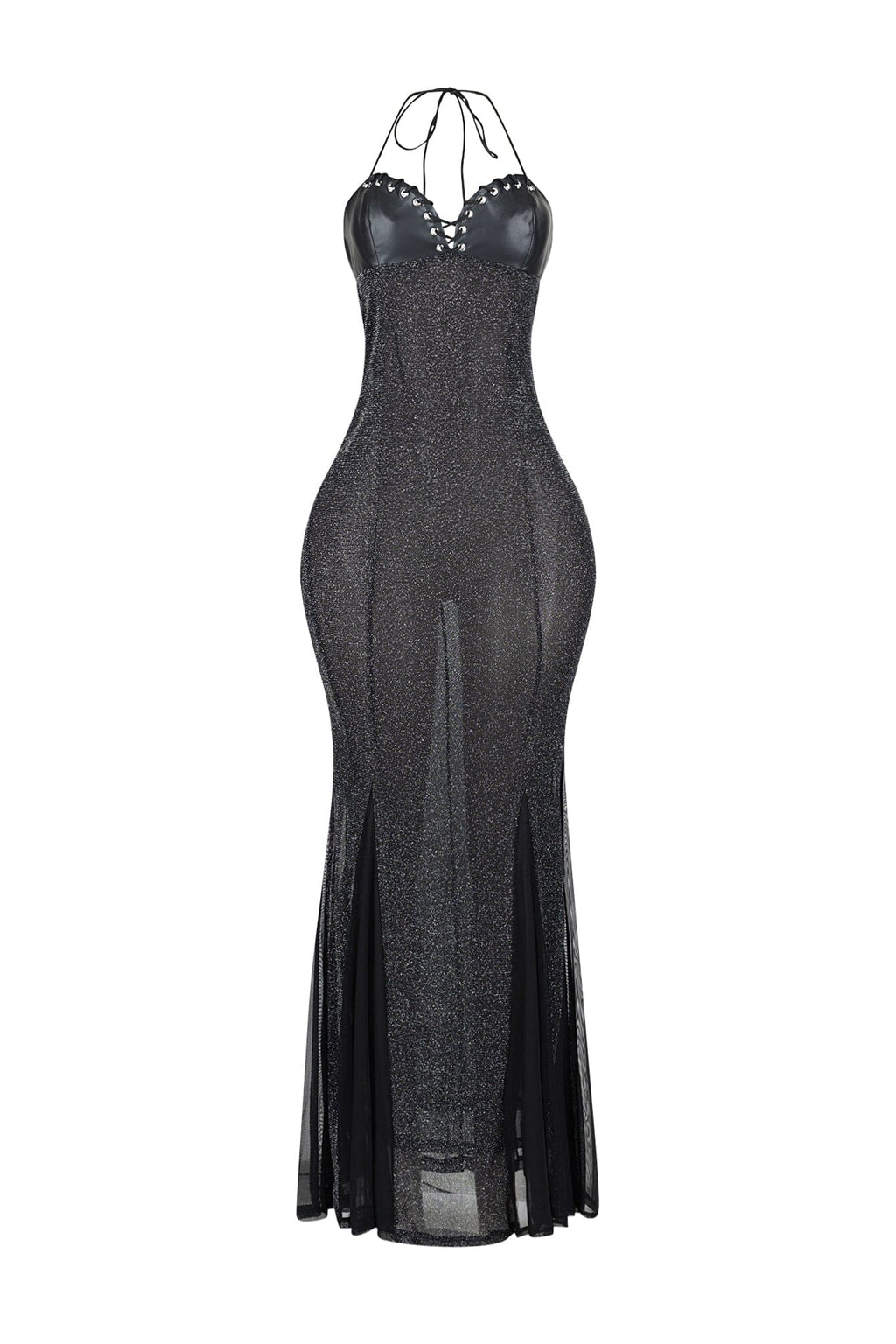High Shine Mermaid Halter Dress