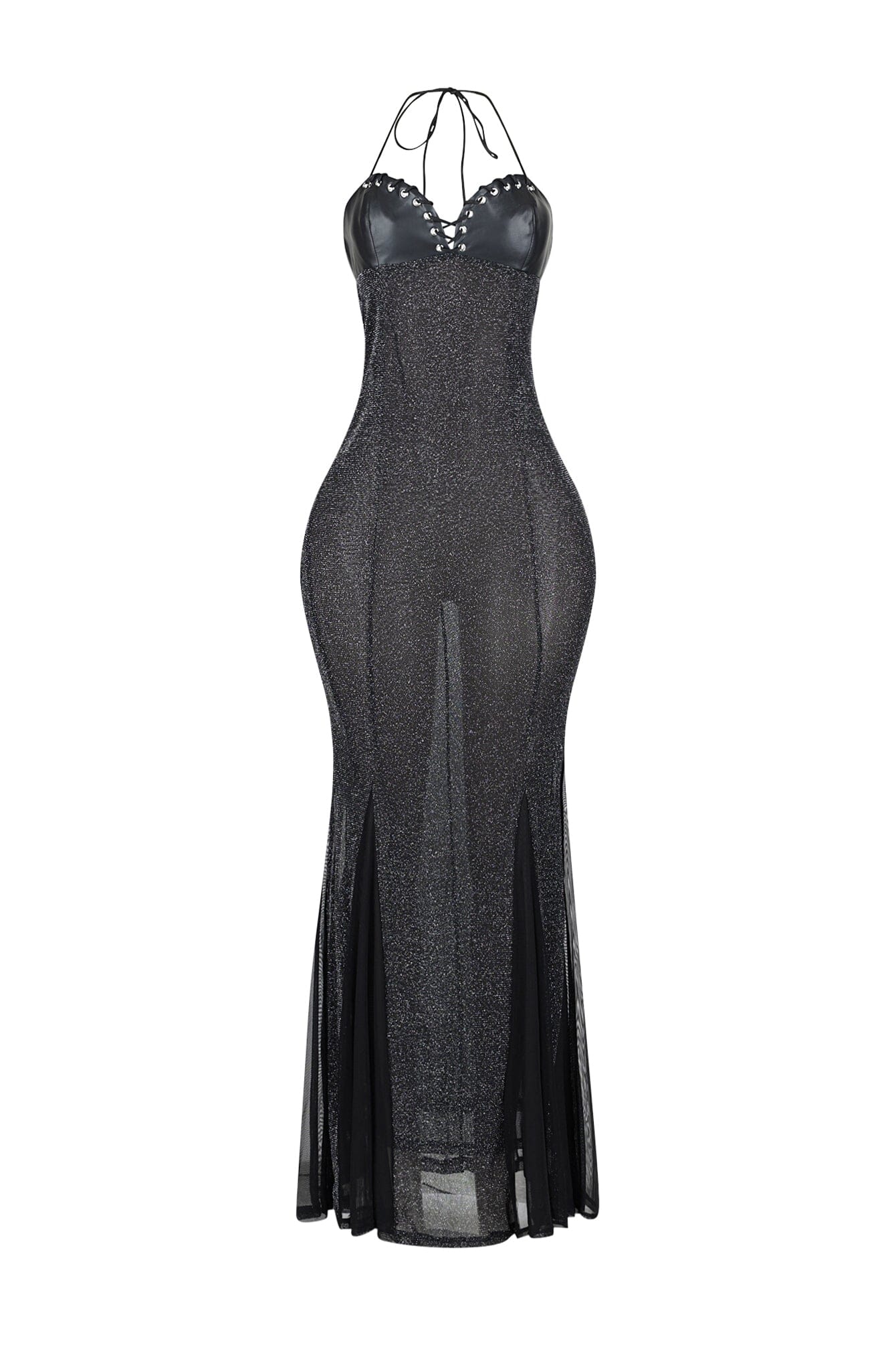 High Shine Mermaid Halter Dress