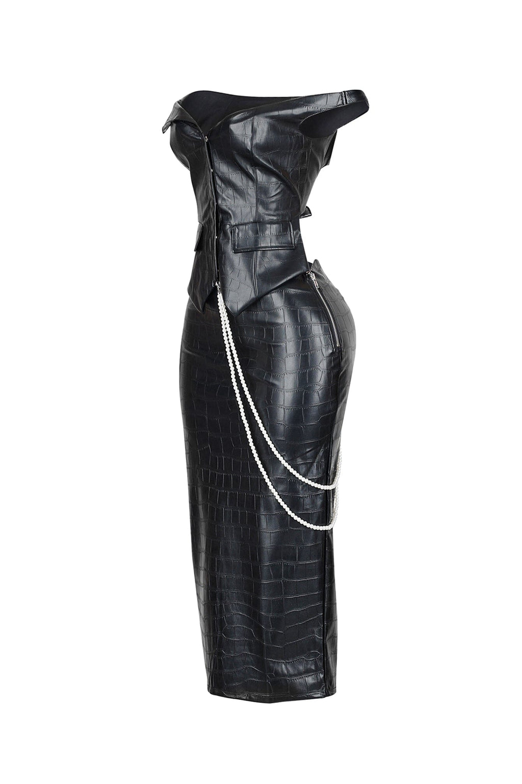 Croc Allure Off Shoulder Top & Skirt SET