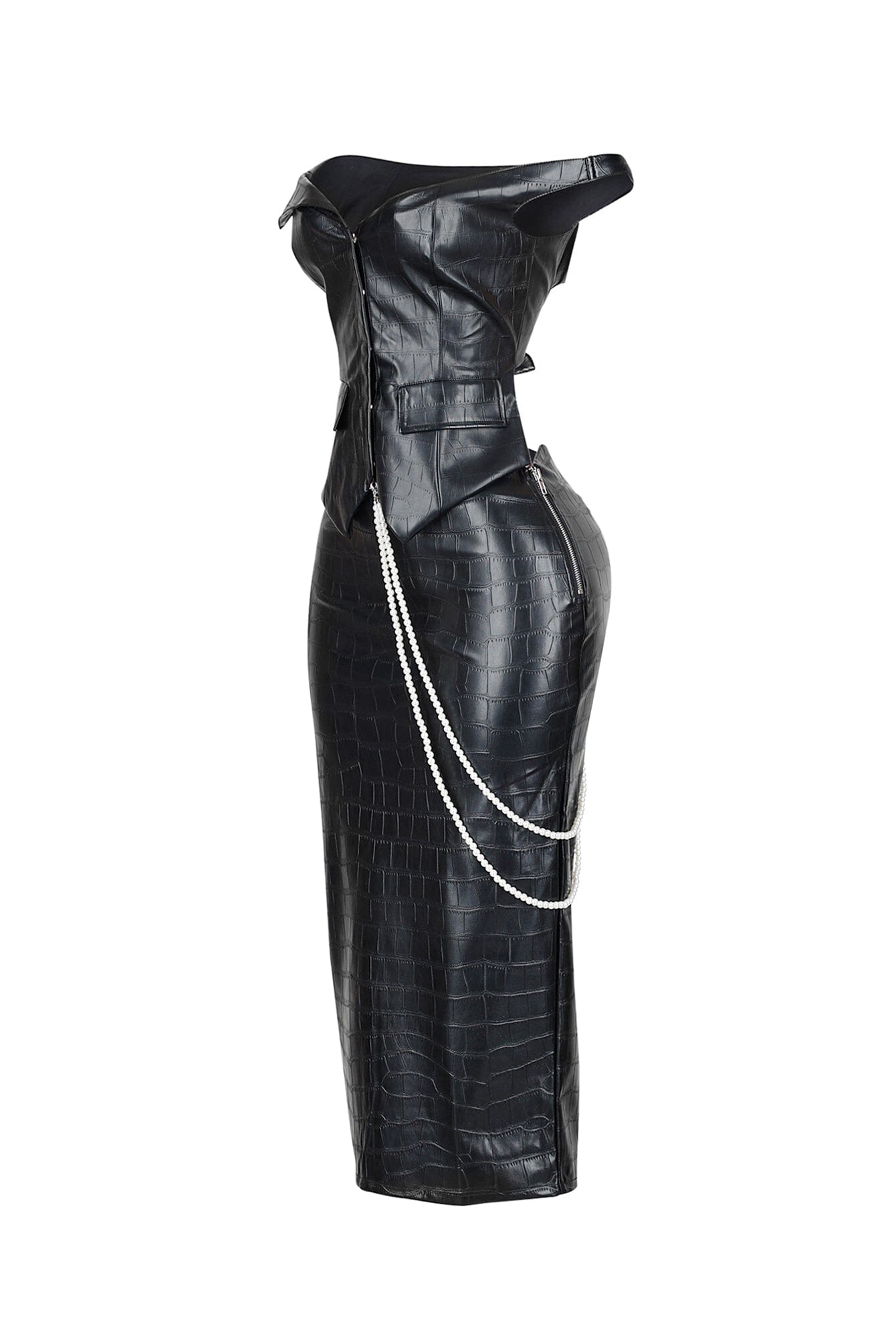 Croc Allure Off Shoulder Top & Skirt SET