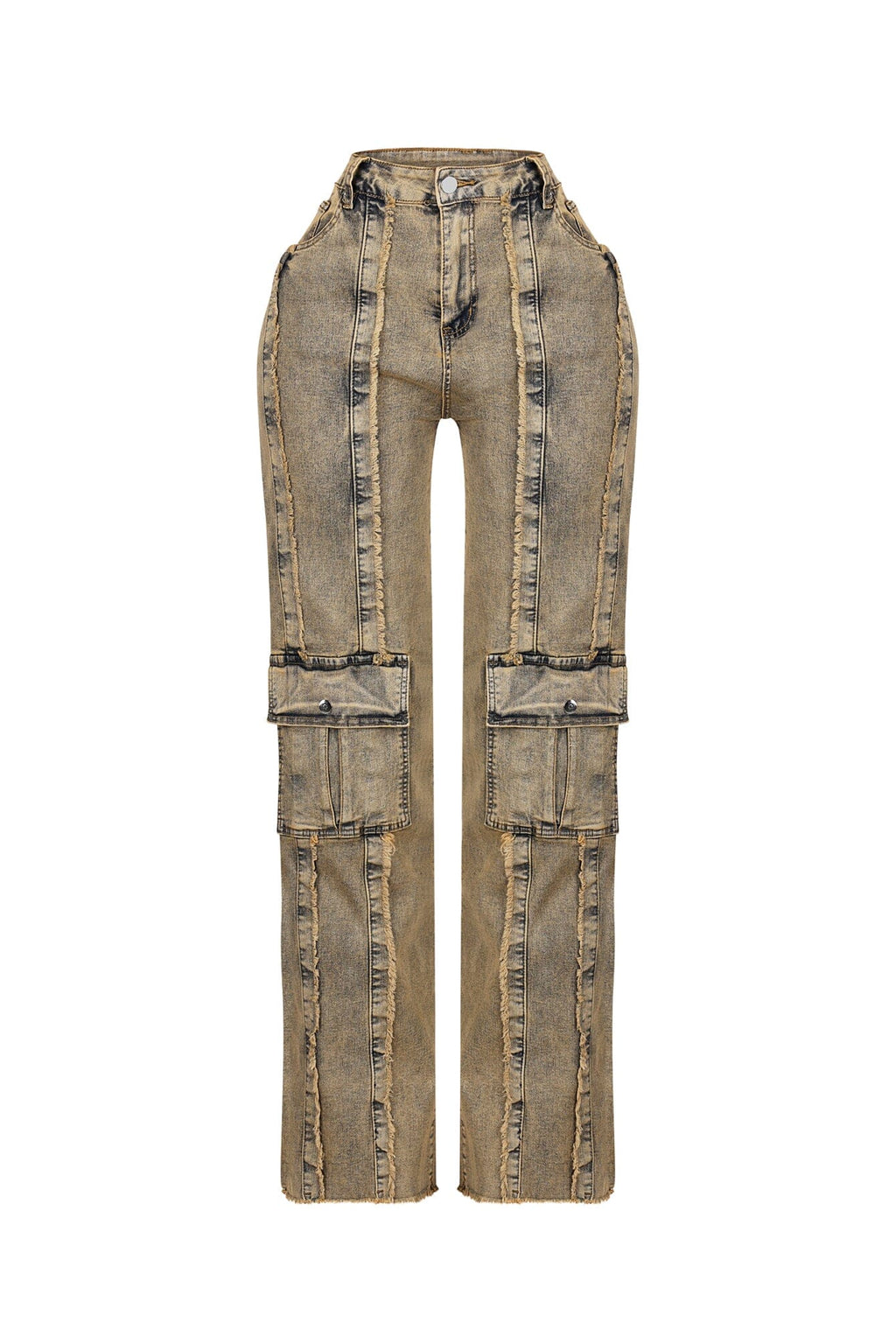 Batana Frayed Seams Baggy Jeans