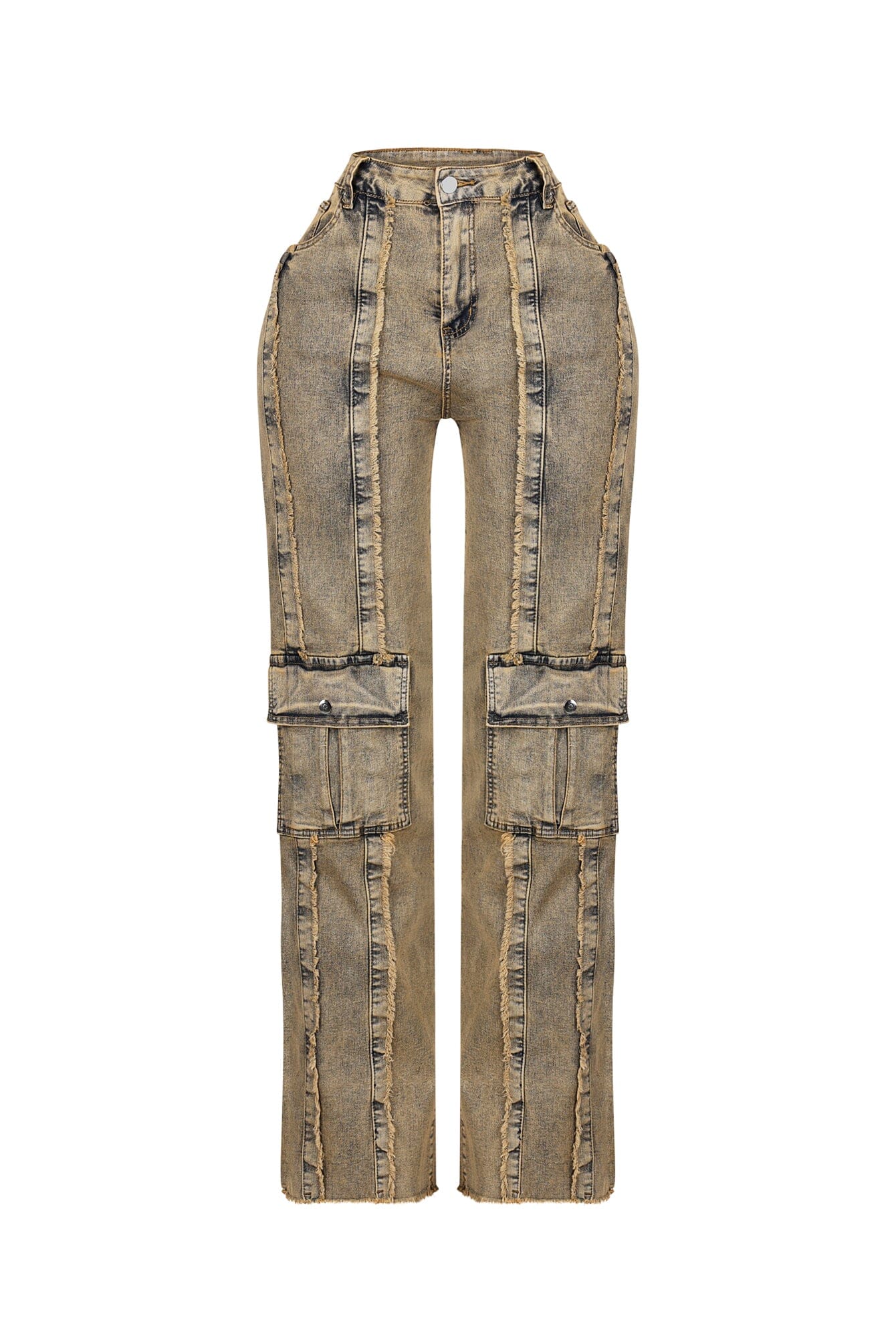 Batana Frayed Seams Baggy Jeans