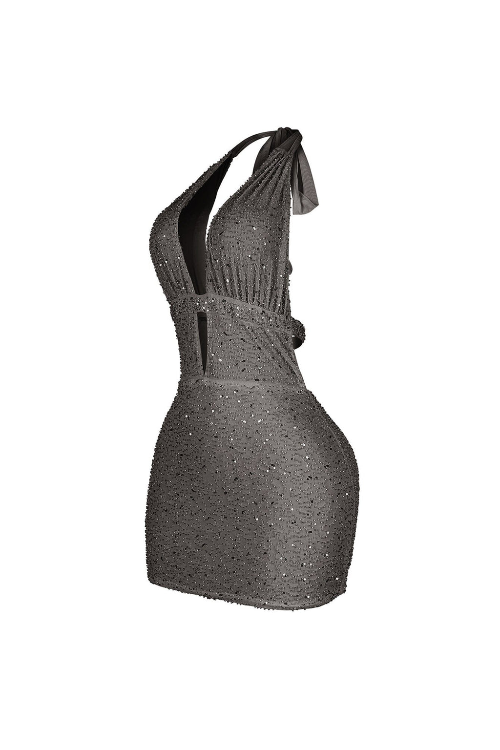 Yildiz Beaded Halter Dress