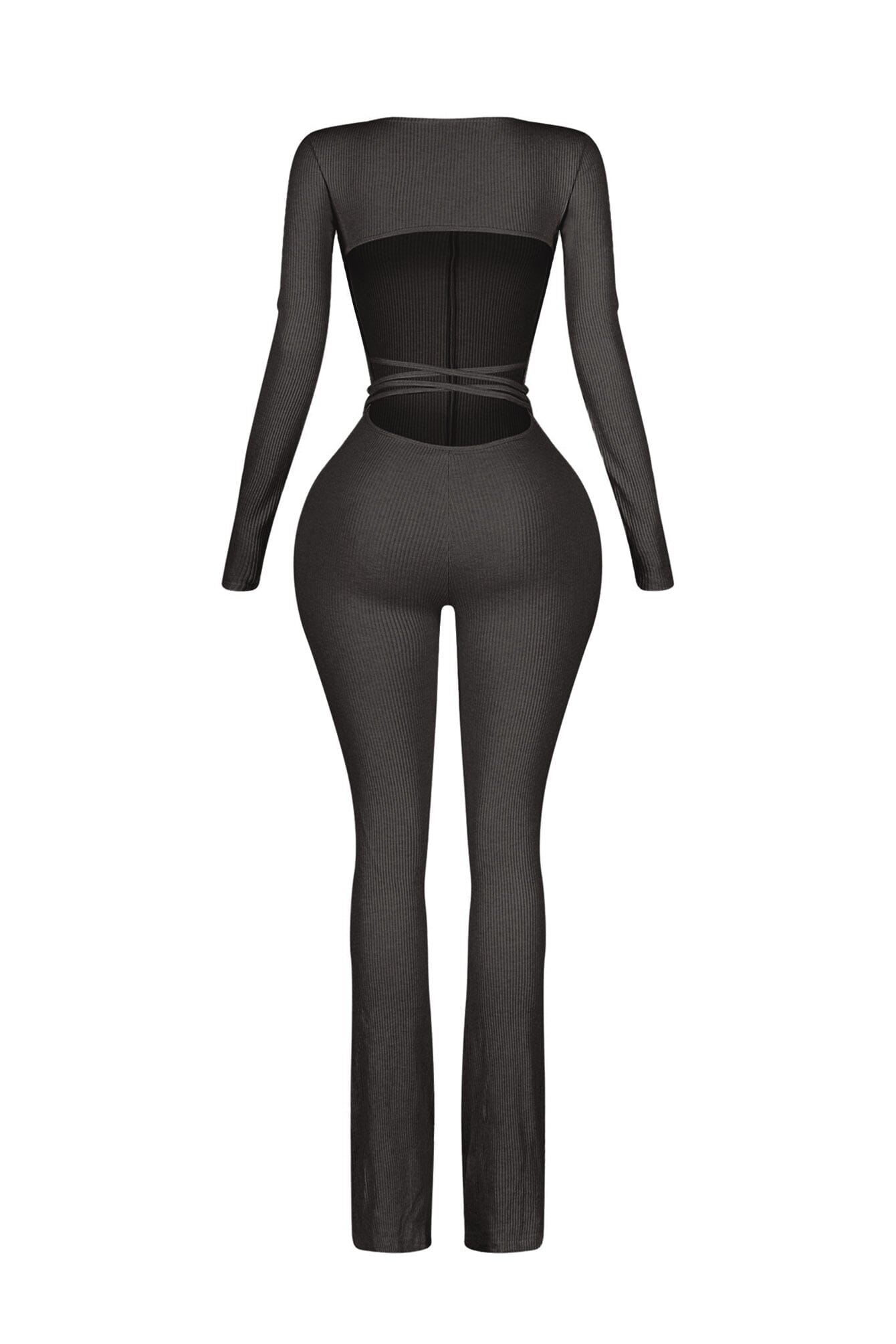 Boerne Ribbed Knit Long Sleeve Jumpsuit