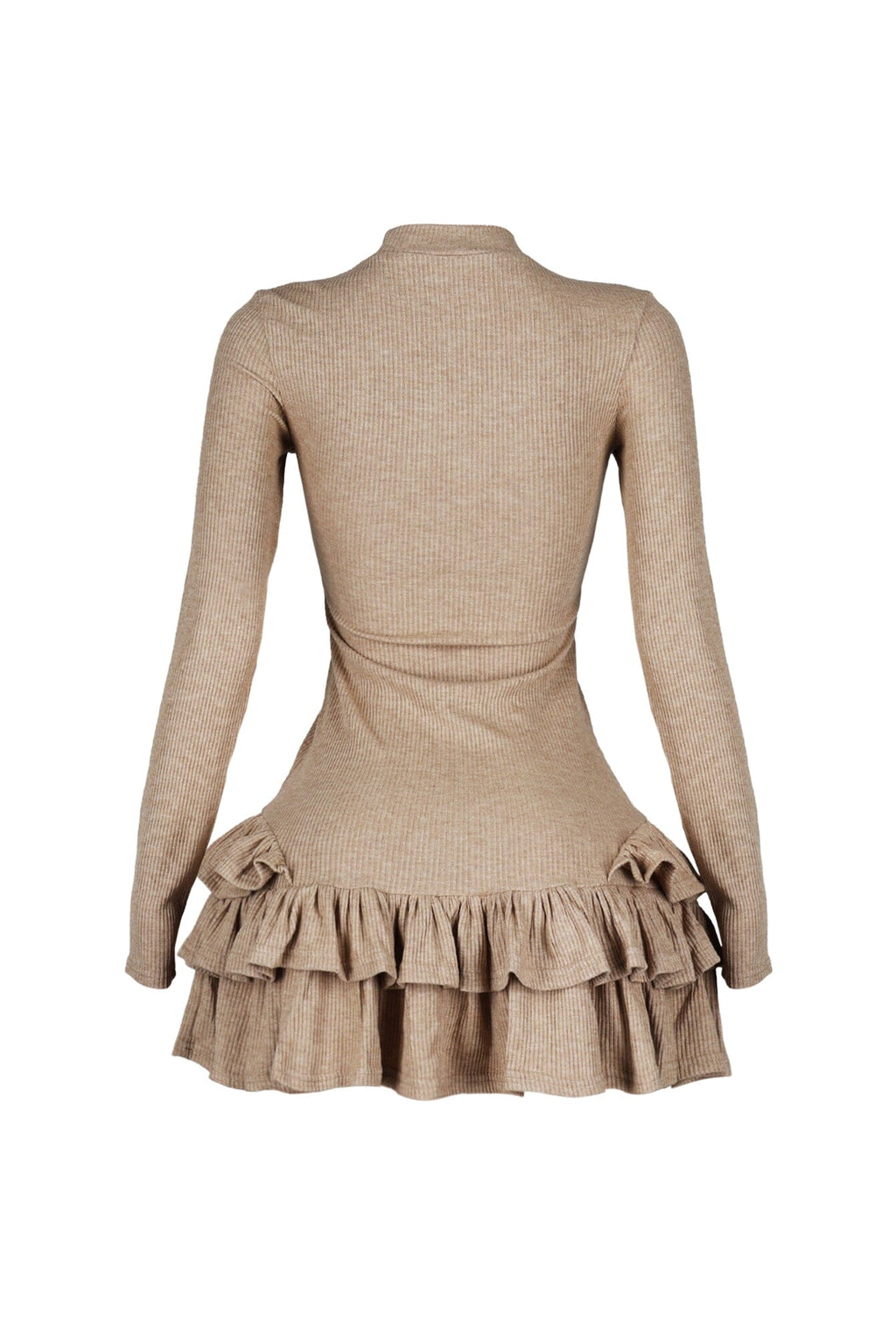 Chilly Day Long Sleeve Ruffle Mini Dress