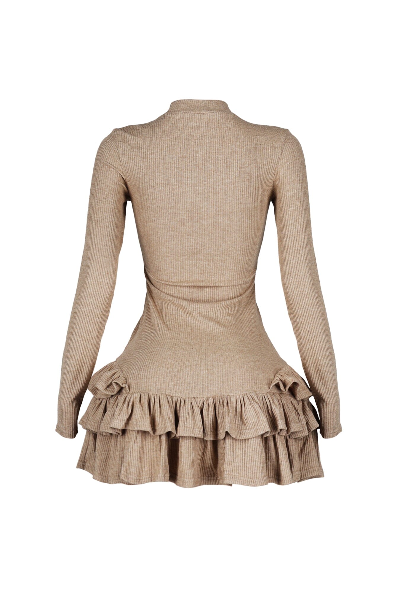 Chilly Day Long Sleeve Ruffle Mini Dress