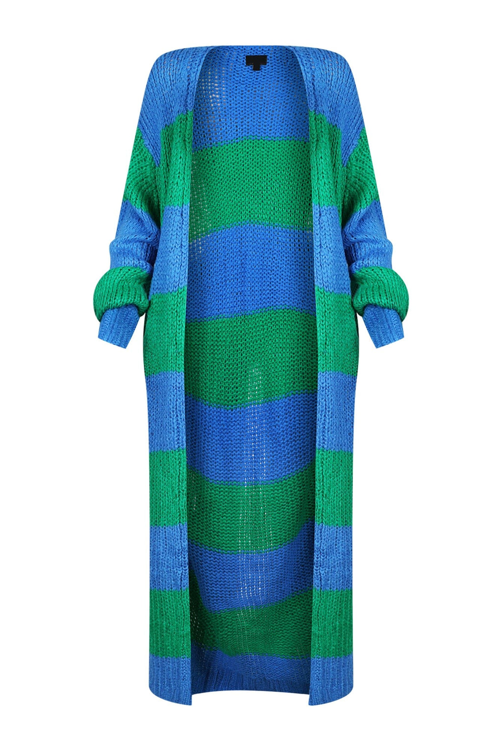 Vivid Dream Color Block Long Cardigan