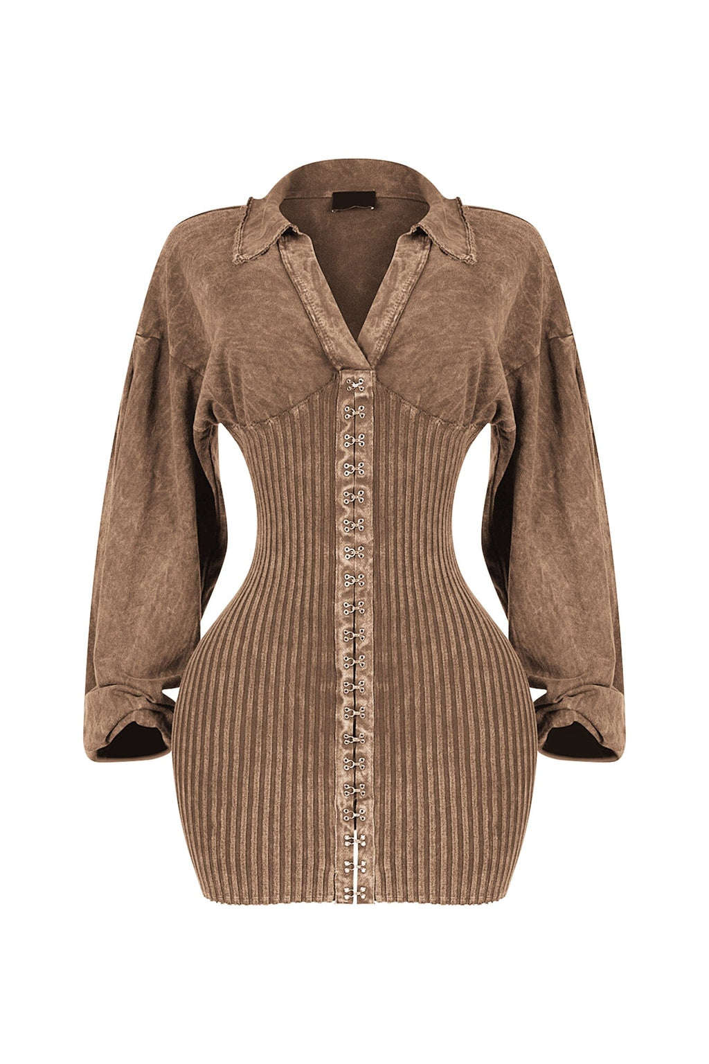 Natasha Mineral Washed Corset Mini Dress