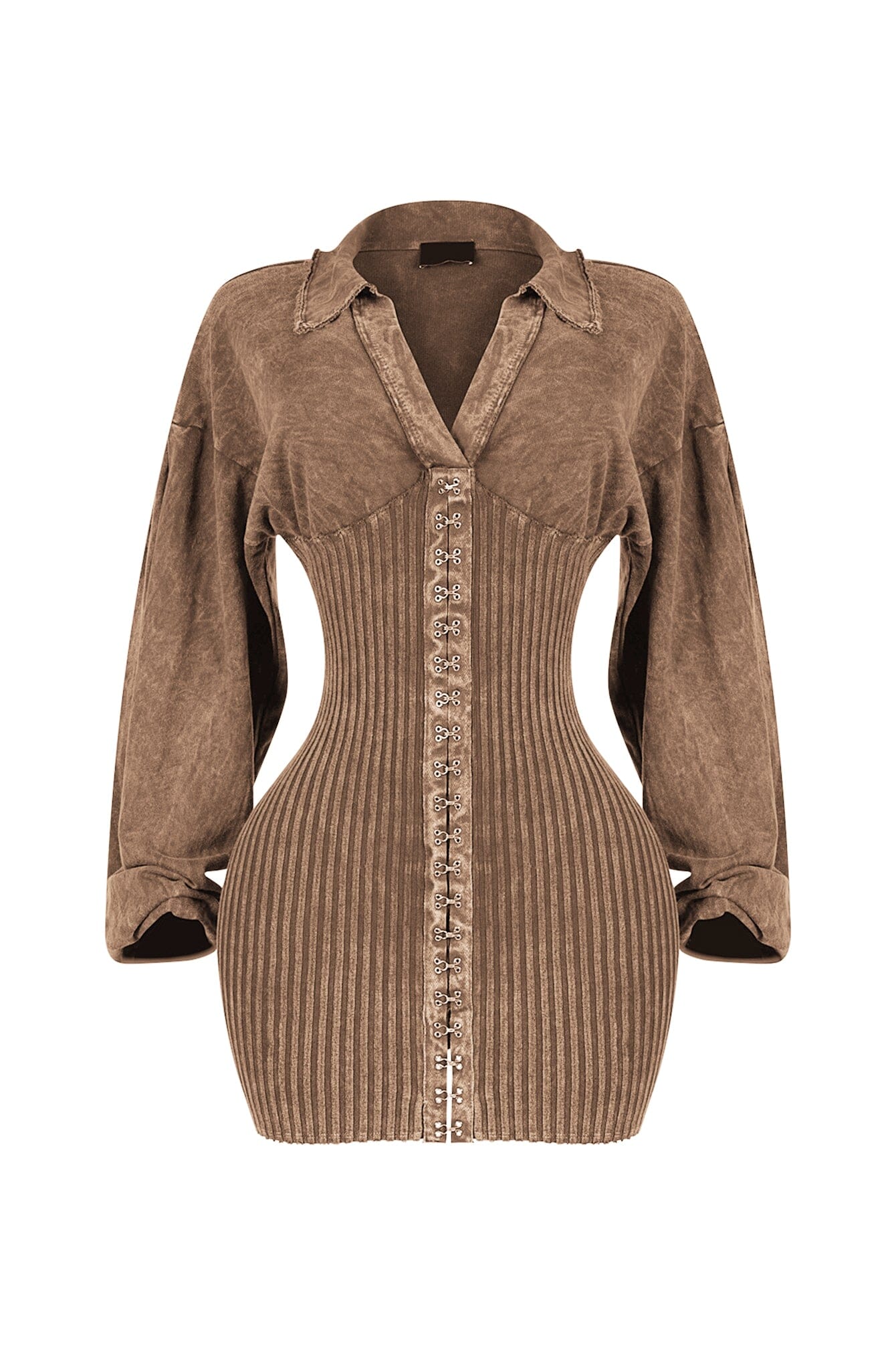 Natasha Mineral Washed Corset Mini Dress