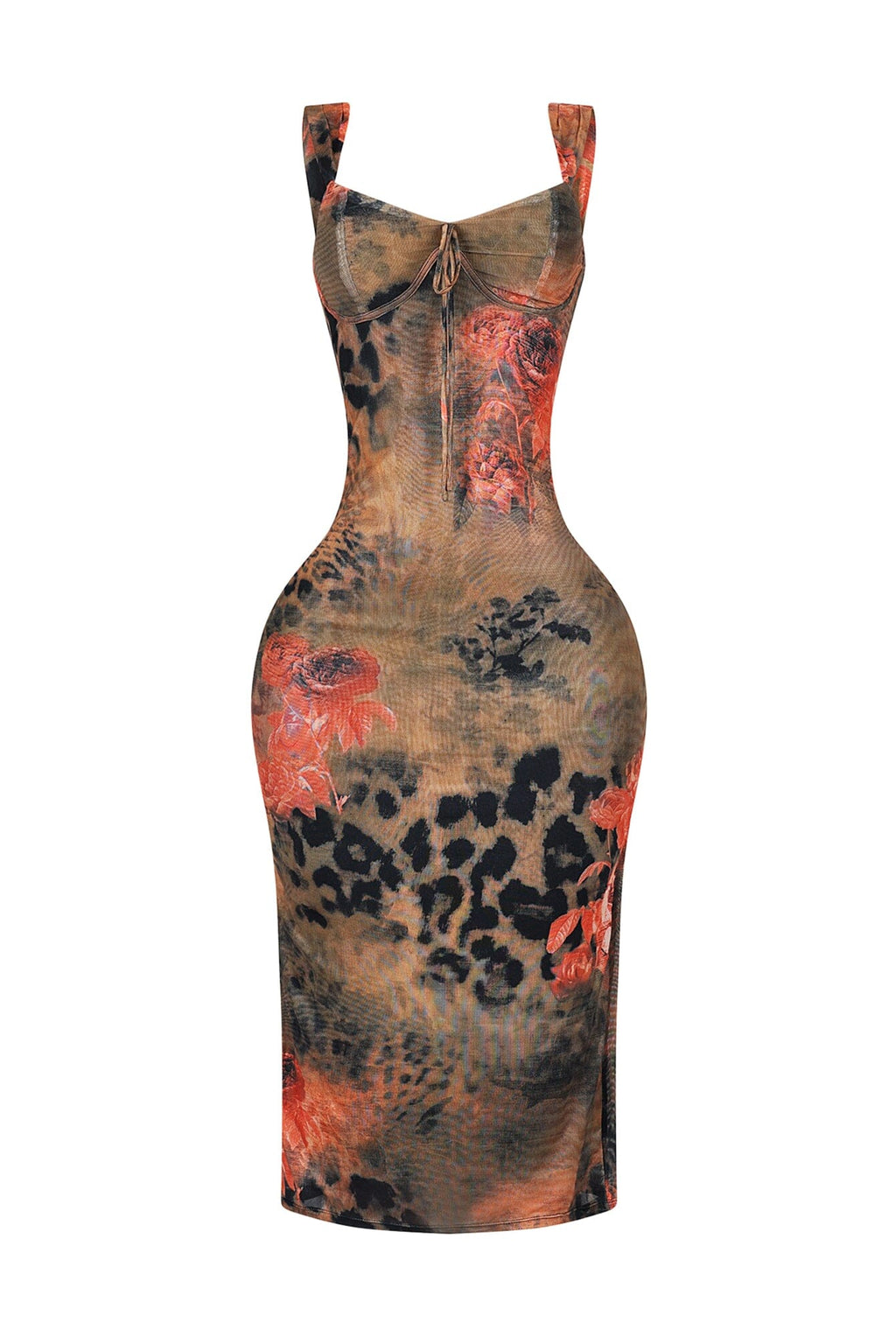 Here With Me Mesh Tank Midi Dress