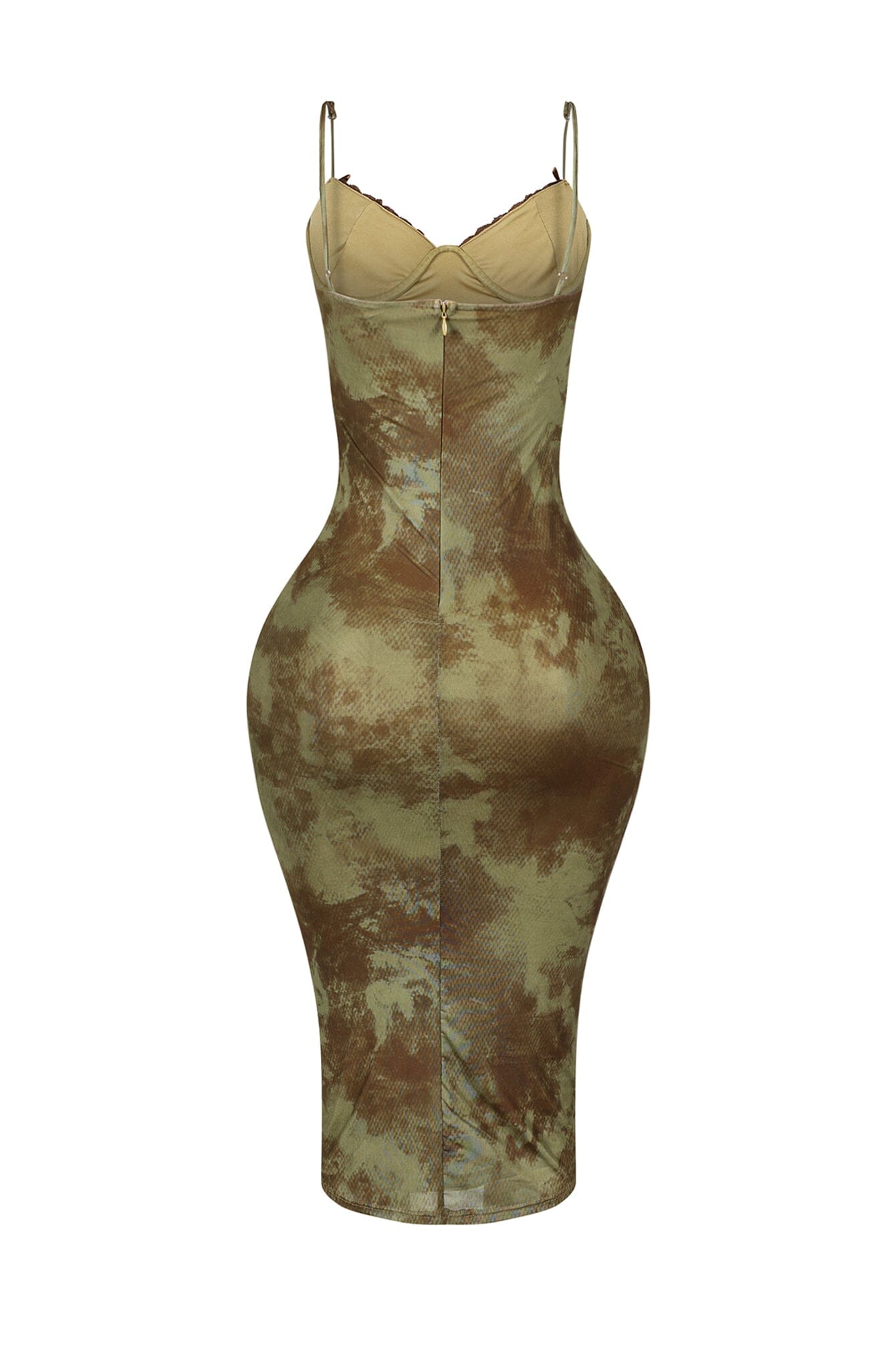 Be My Next Mesh Wire Bust Midi Dress