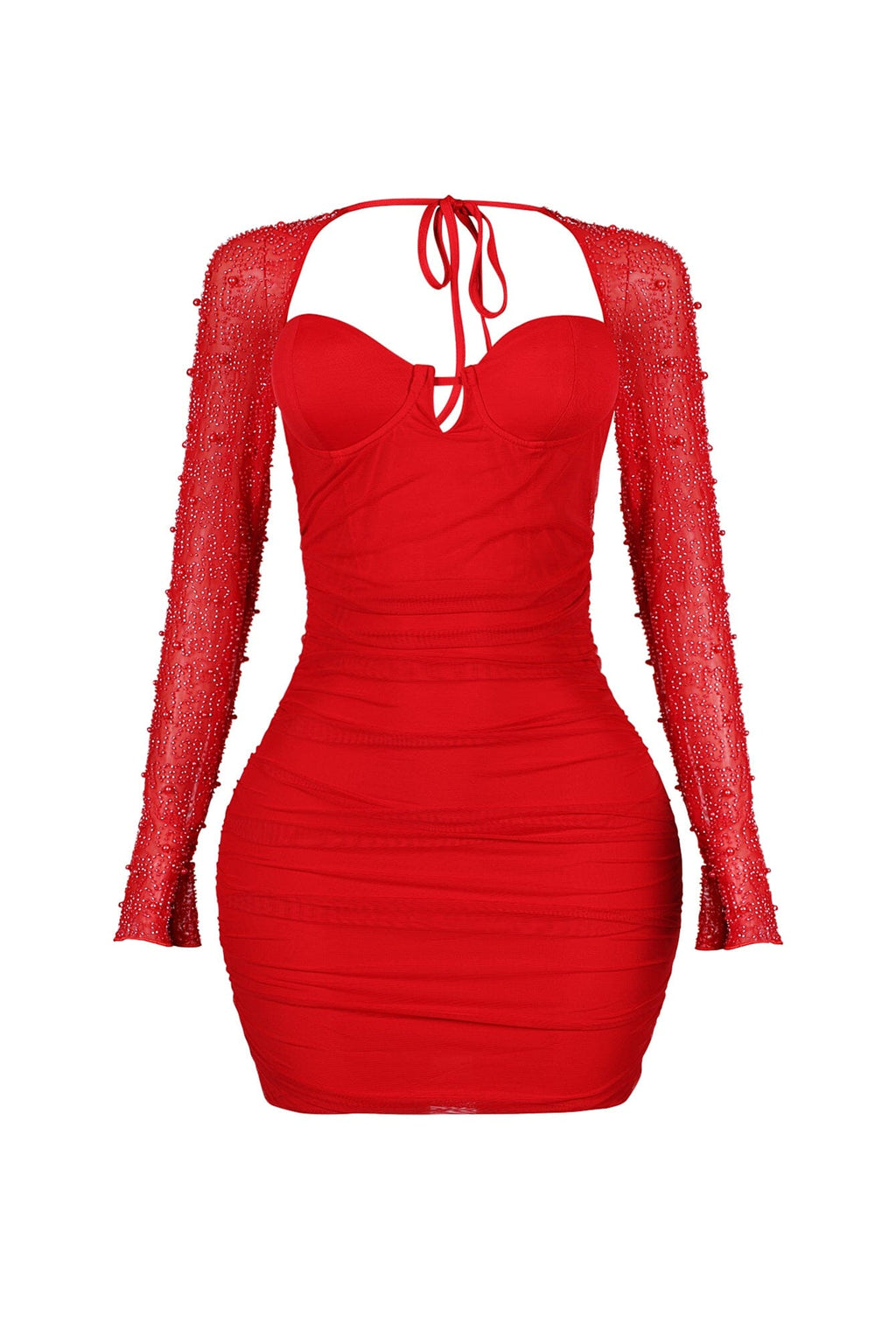 Snow Globe Mesh Pearl Dress