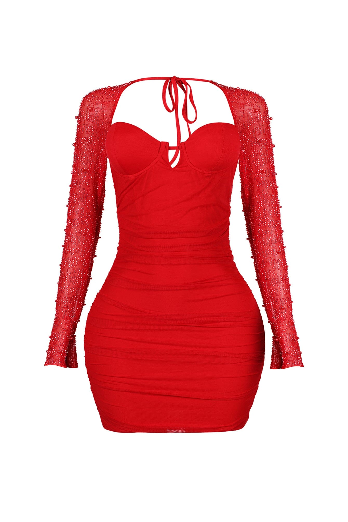 Snow Globe Mesh Pearl Dress