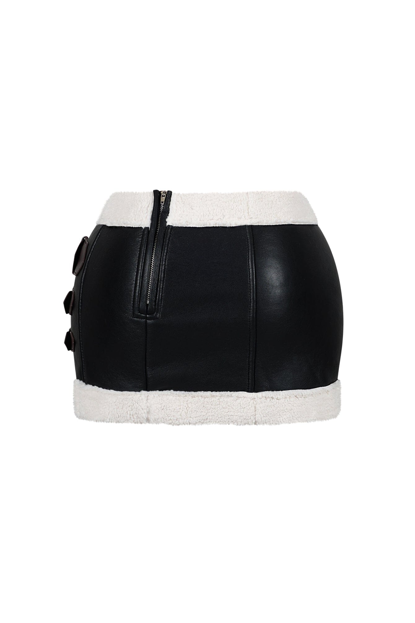 Victoria Faux Leather Belted Mini Skirt
