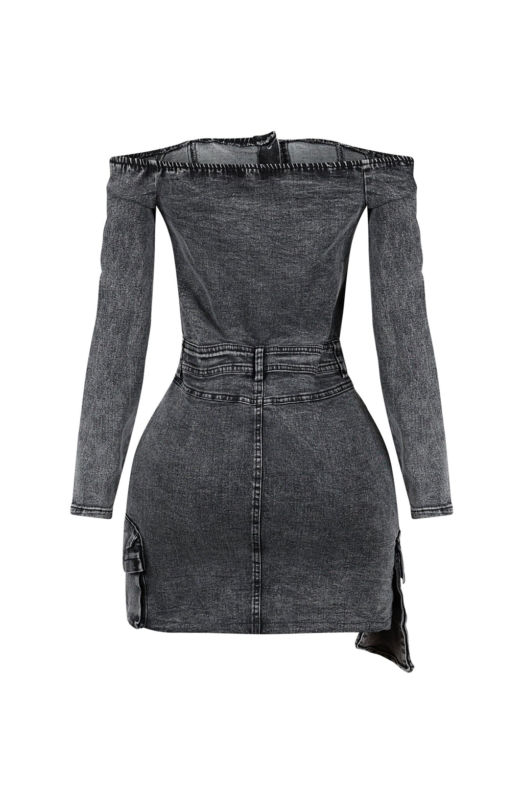 Valencia Off Shoulder Denim Midi Dress