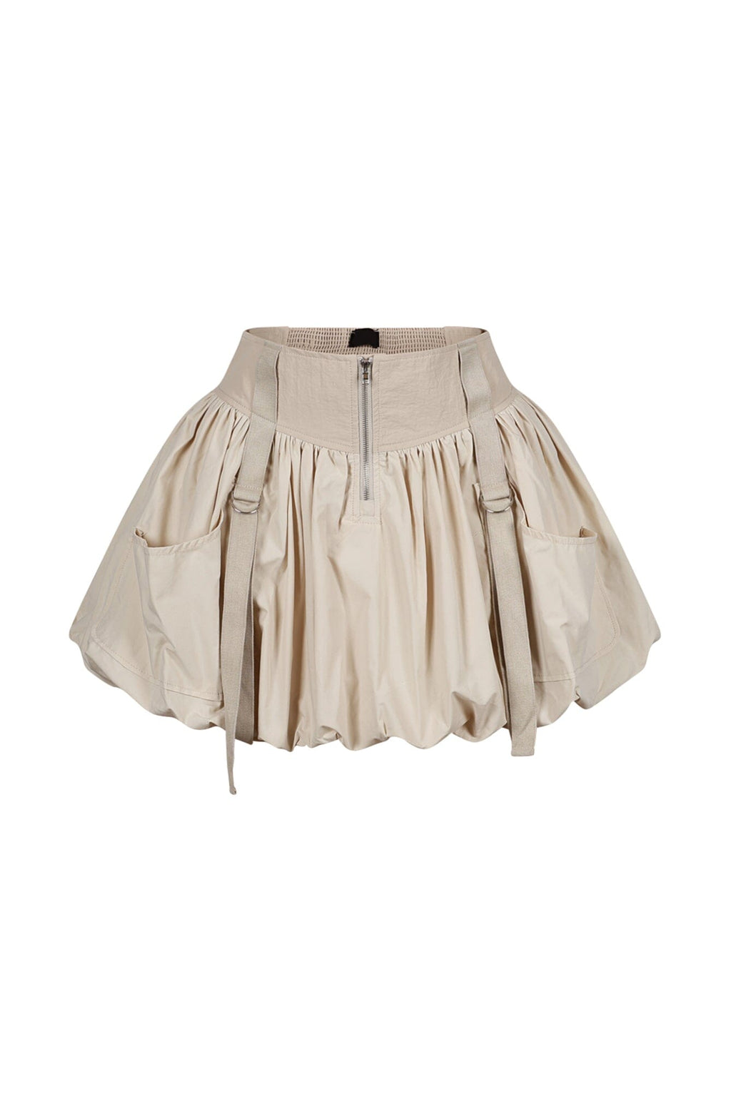 Ciara Nylon Cargo Bubble Mini Skirt