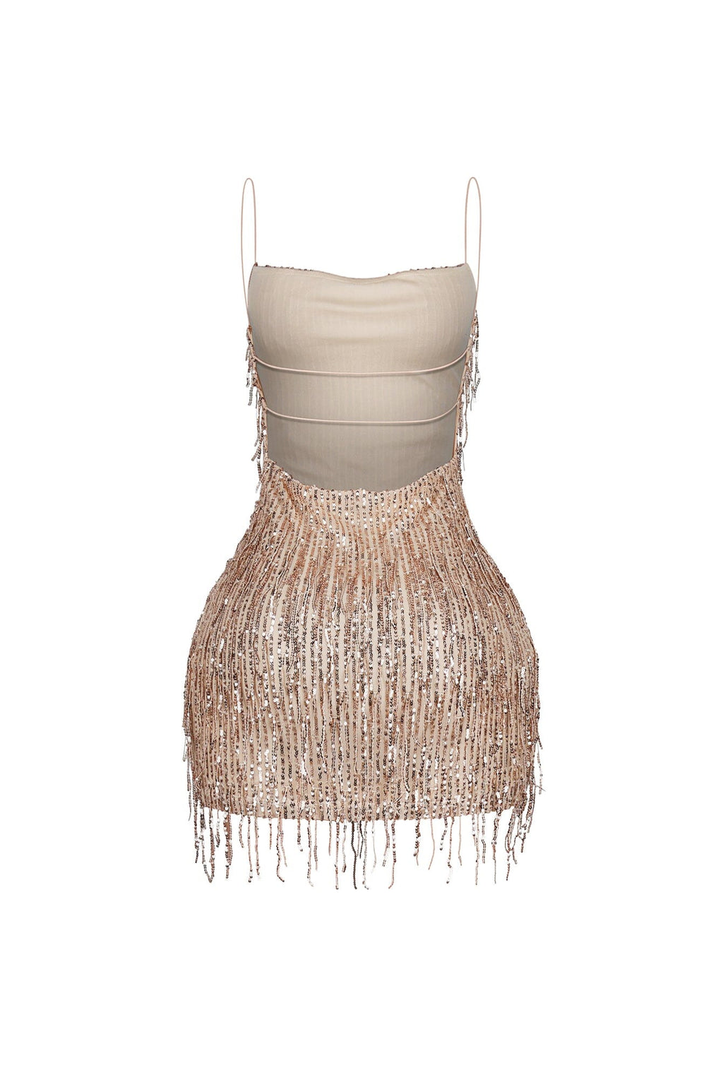 Attractive Sequin Fringe Mini Dress
