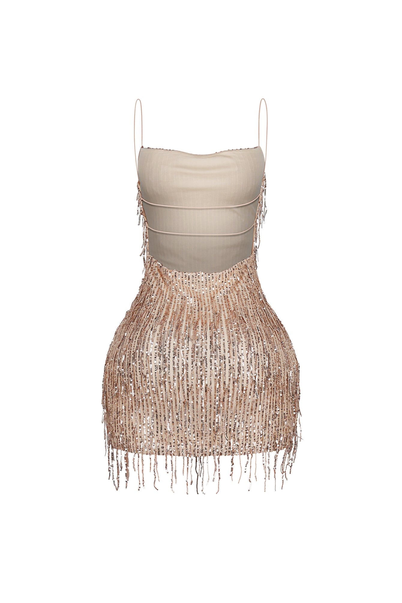 Attractive Sequin Fringe Mini Dress