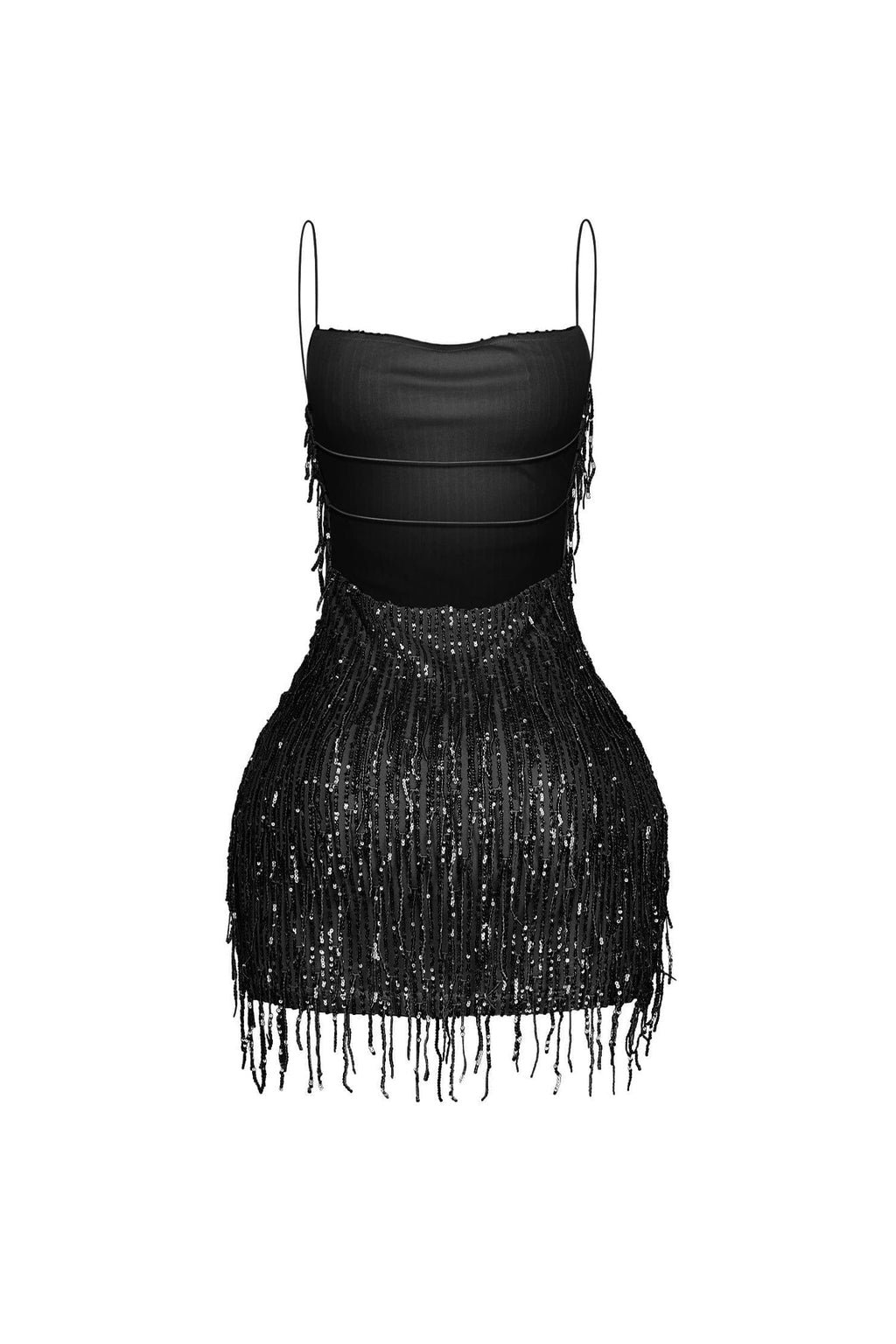 Attractive Sequin Fringe Mini Dress